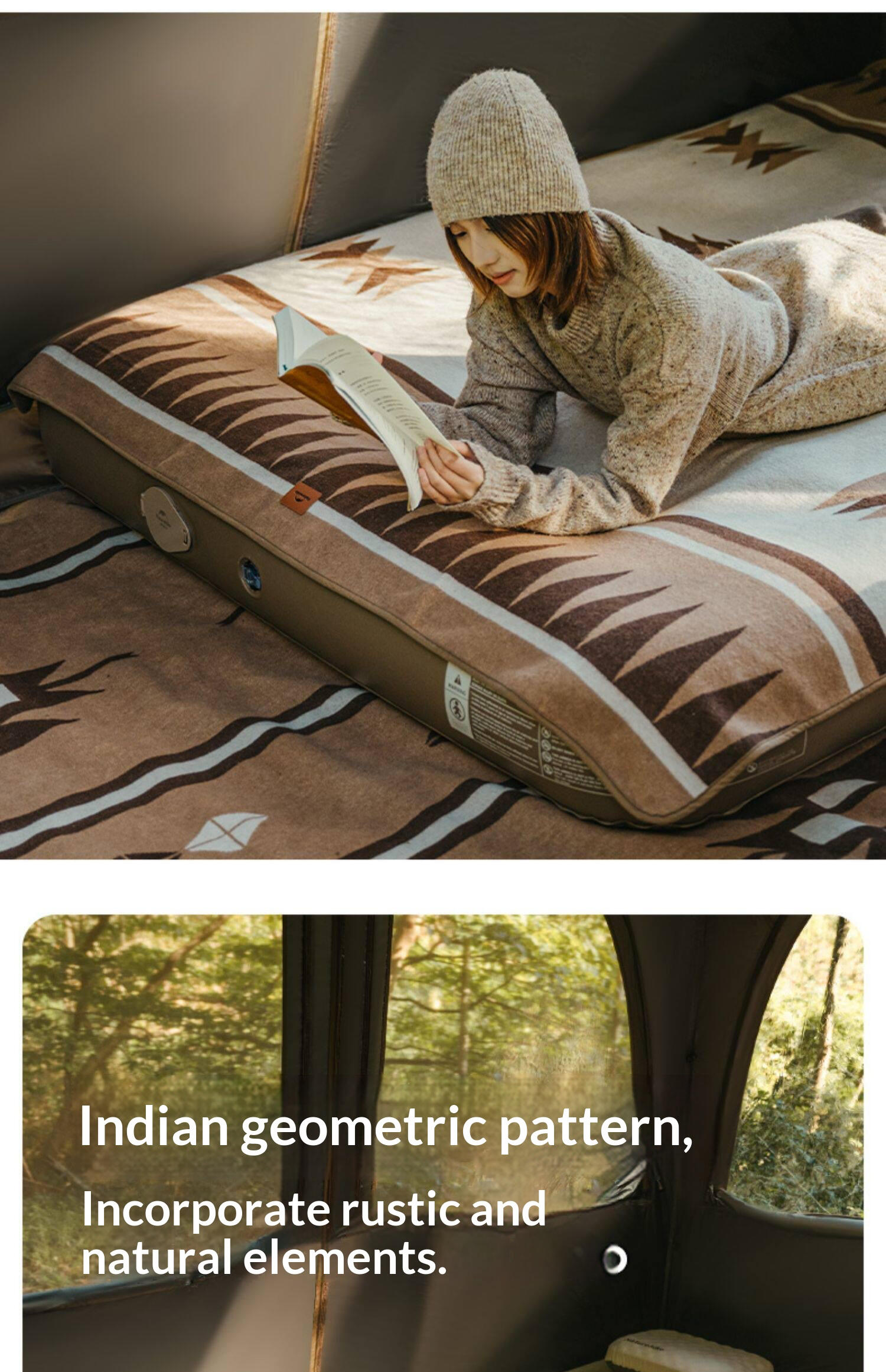 Manta de lana Naturehike - Diseño geométrico 4/5