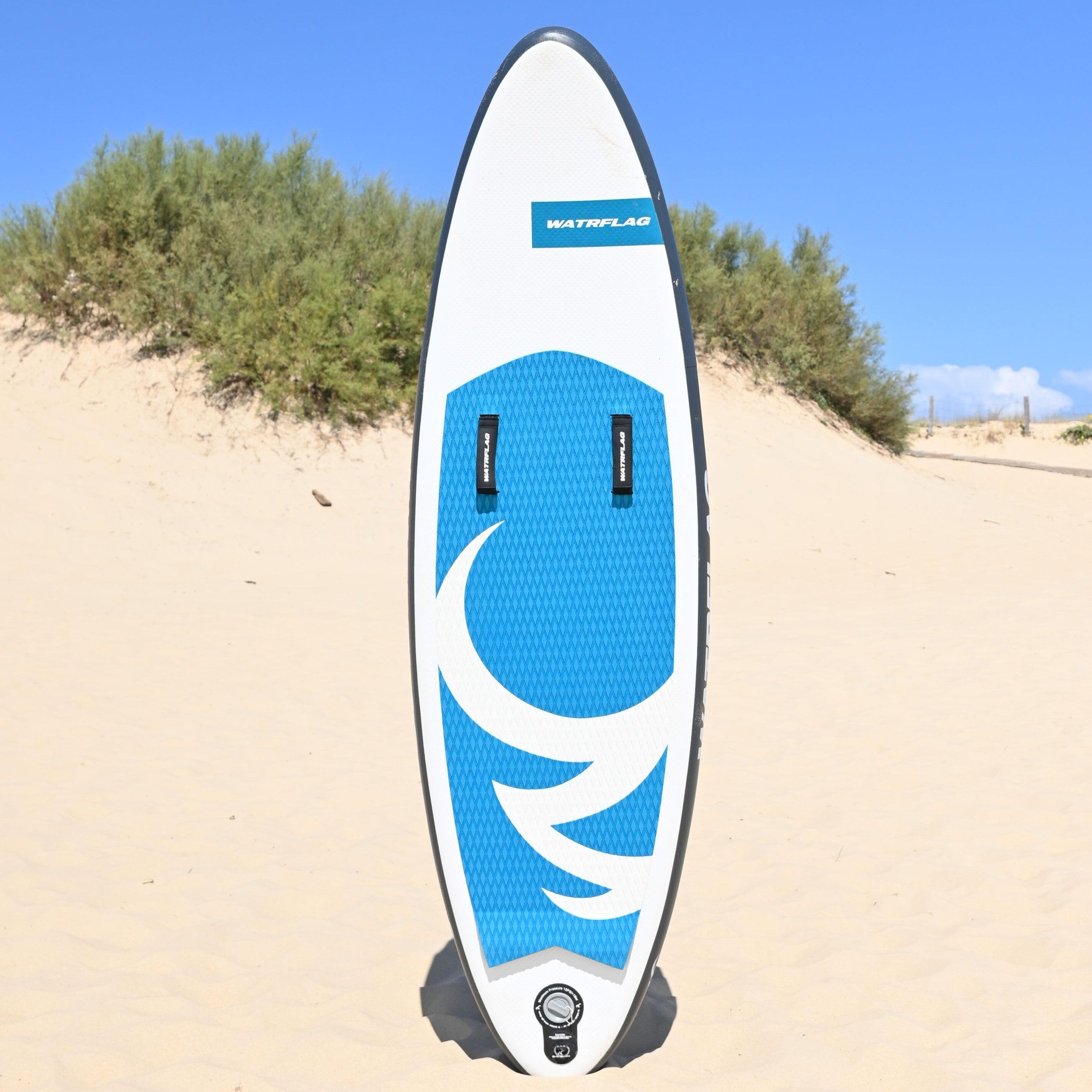 Premium aufblasbares SURF-BODY Board Wave Rider 7'3" - 220 cm SET + SKIMBOARD 2/7