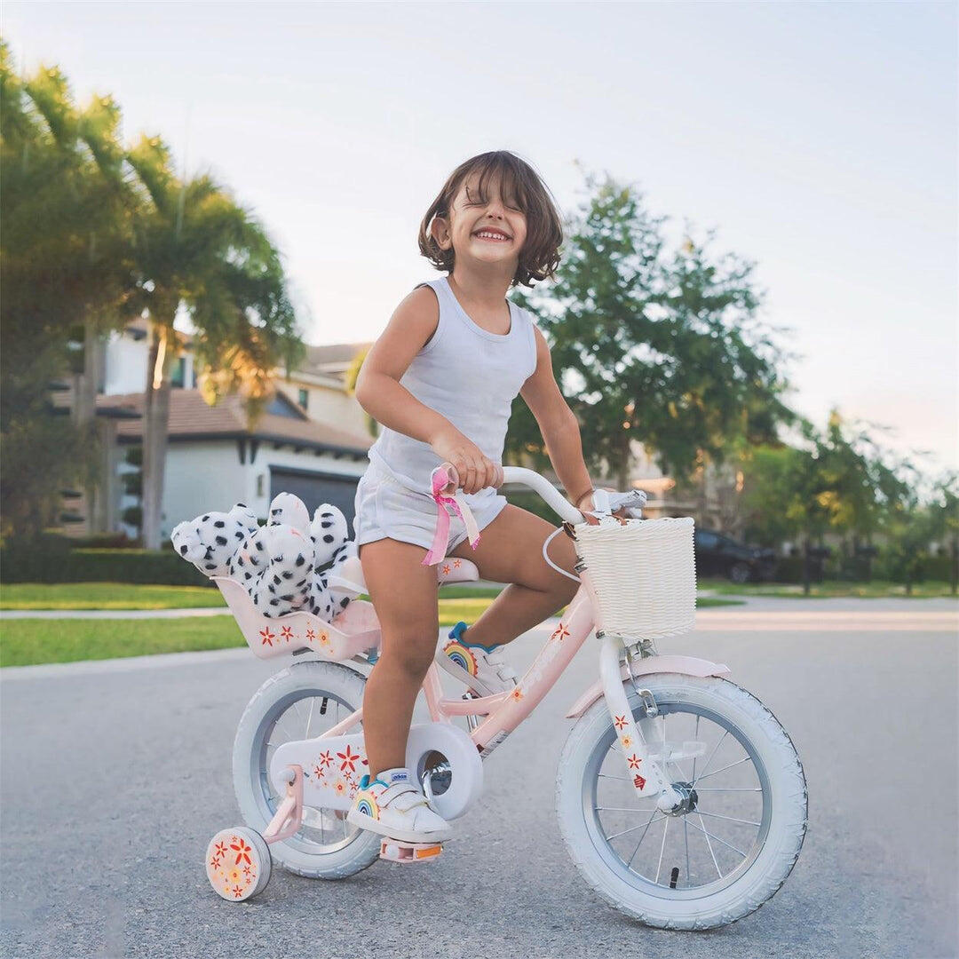 Fille Cyclisme Vélo Enfant avec petites roues panier porte-poupée 14" 2/6