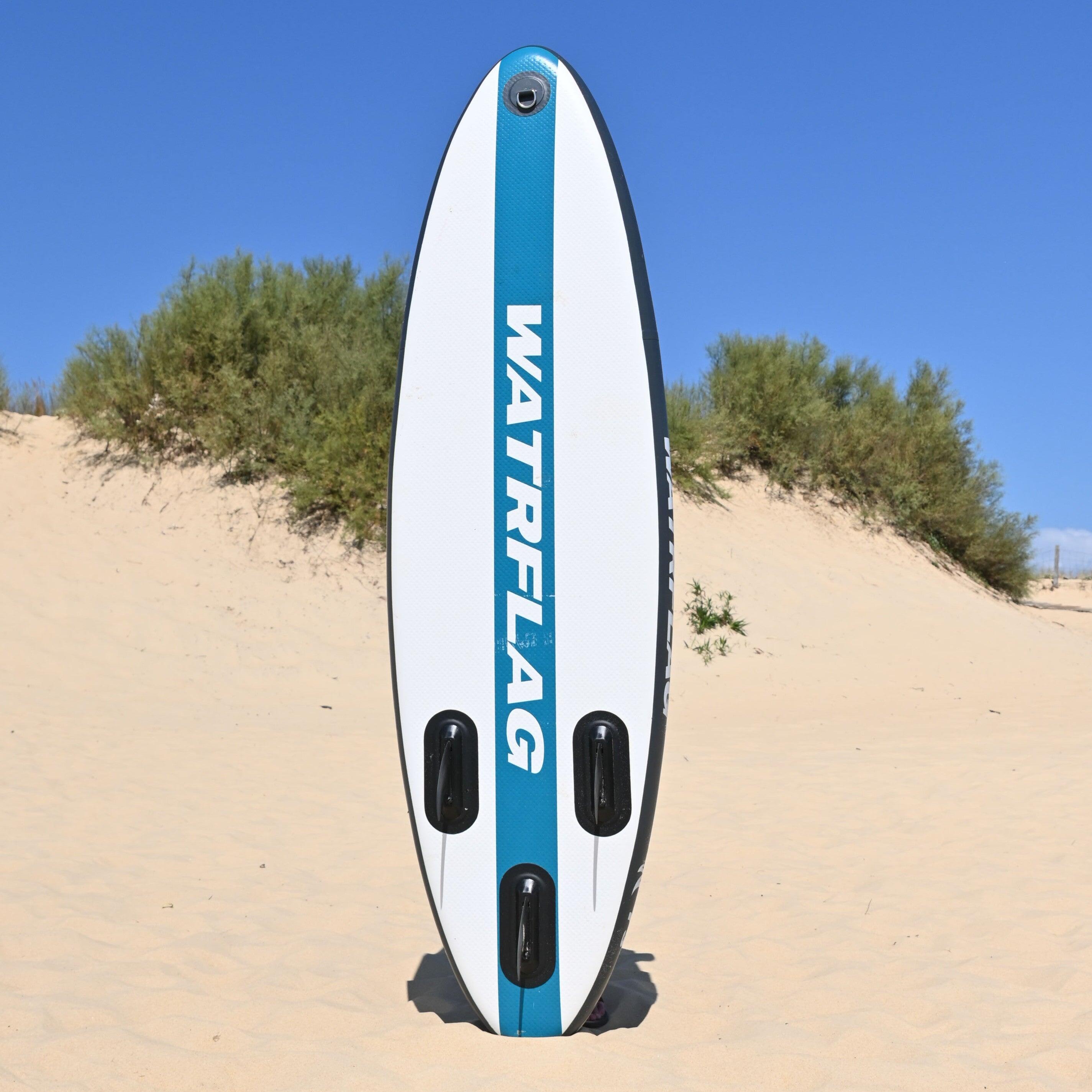 Premium aufblasbares SURF-BODY Board Wave Rider 7'3" - 220 cm SET + SKIMBOARD 5/7