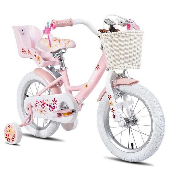 Fille Cyclisme Vélo Enfant avec petites roues panier porte-poupée 16