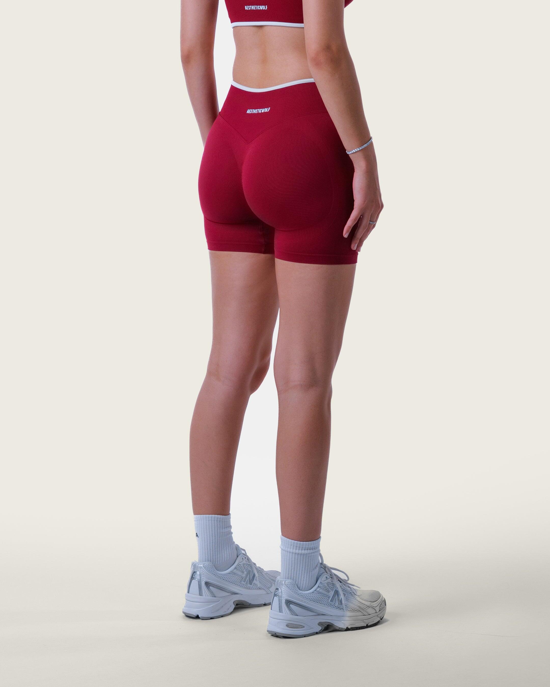 Short femme taille haute pour pilates, yoga et musculation – bordeaux 3/6
