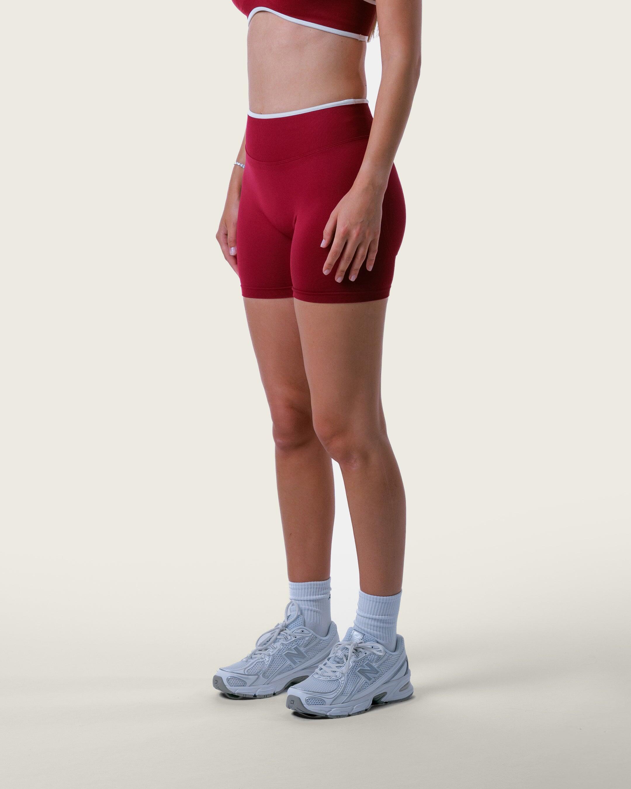 Short femme taille haute pour pilates, yoga et musculation – bordeaux 4/6