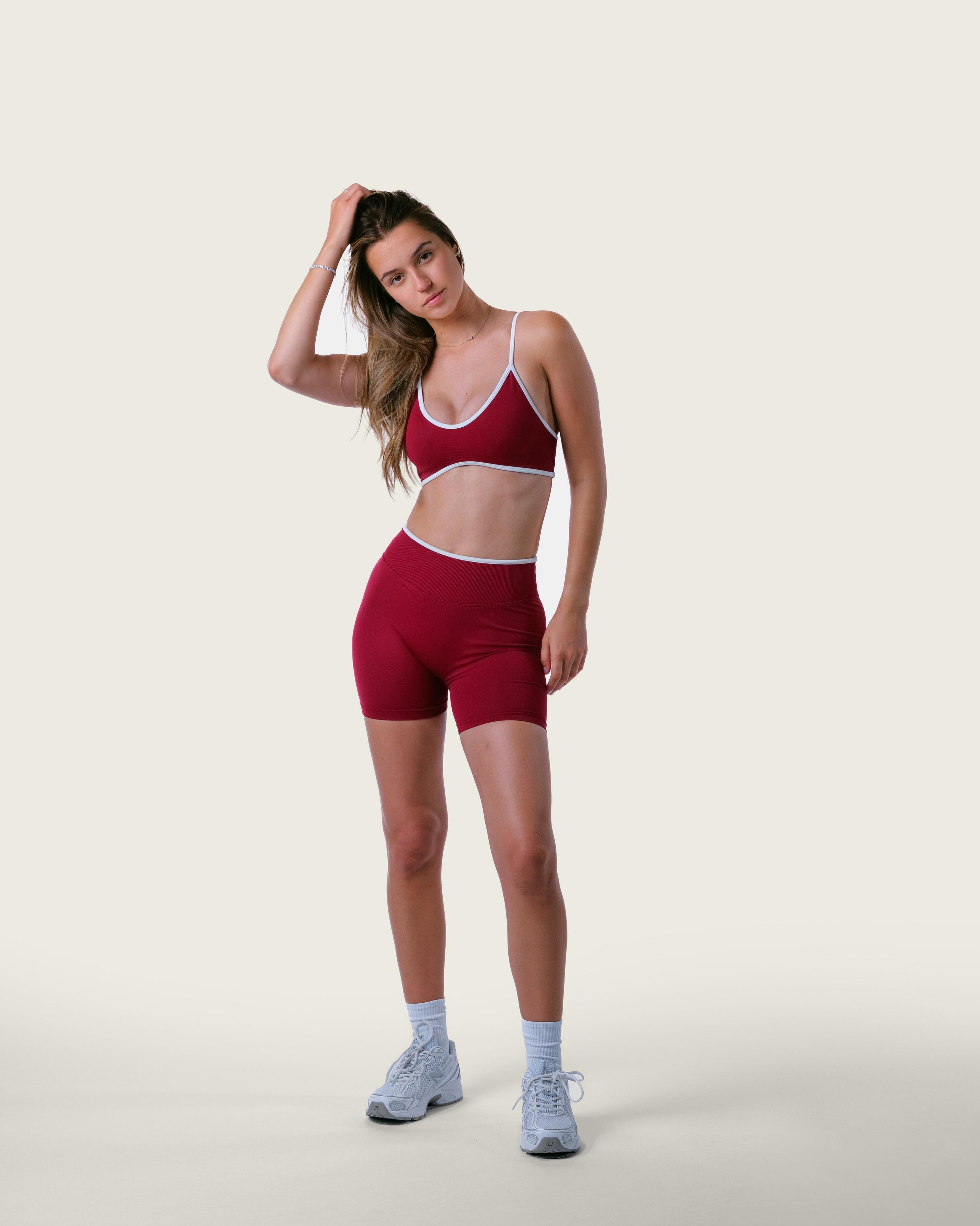 Short femme taille haute pour pilates, yoga et musculation – bordeaux 6/6