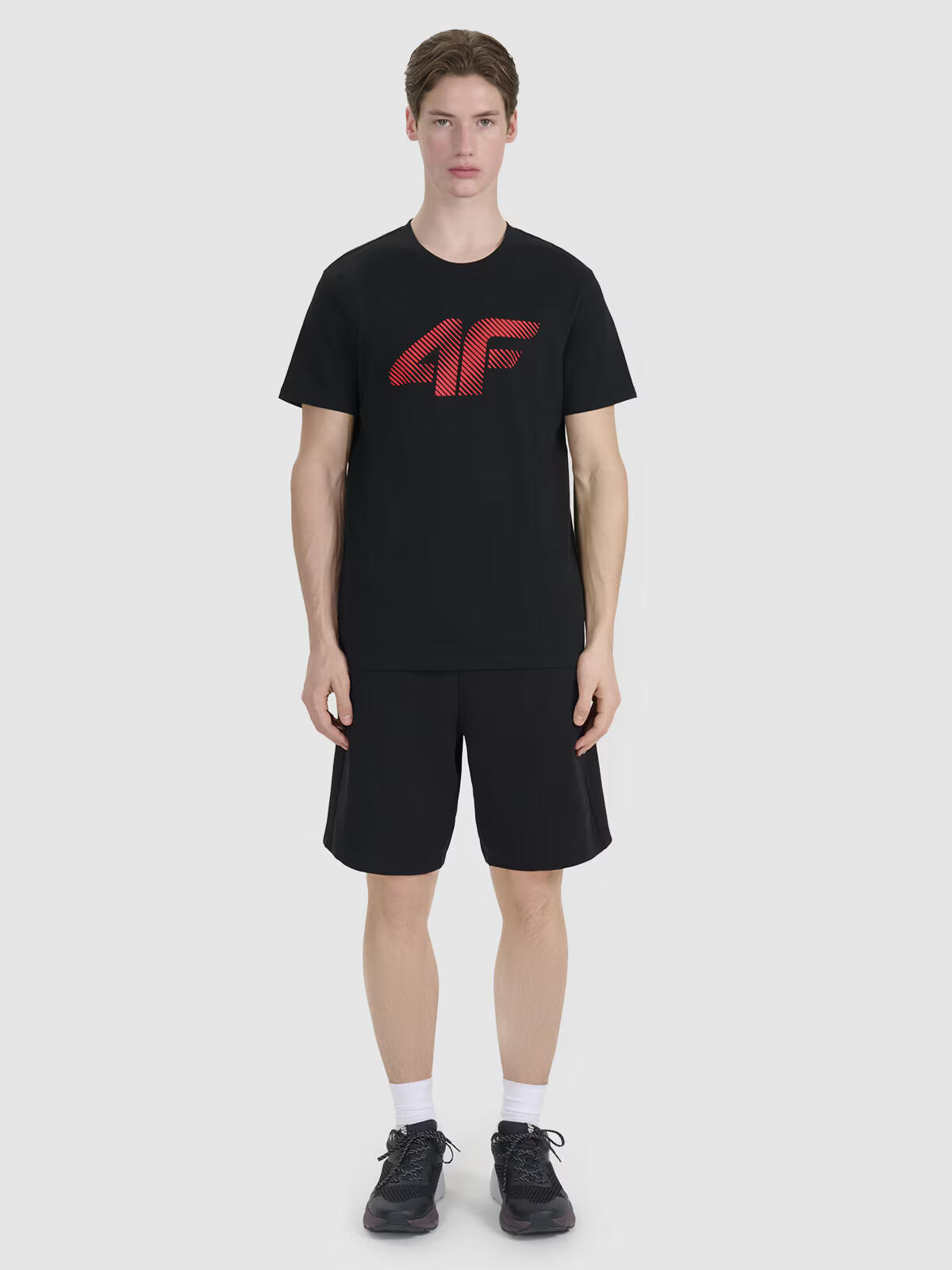 T-shirt regular z nadrukiem męski 4F 4FWMM00TTSHM2257 3/6