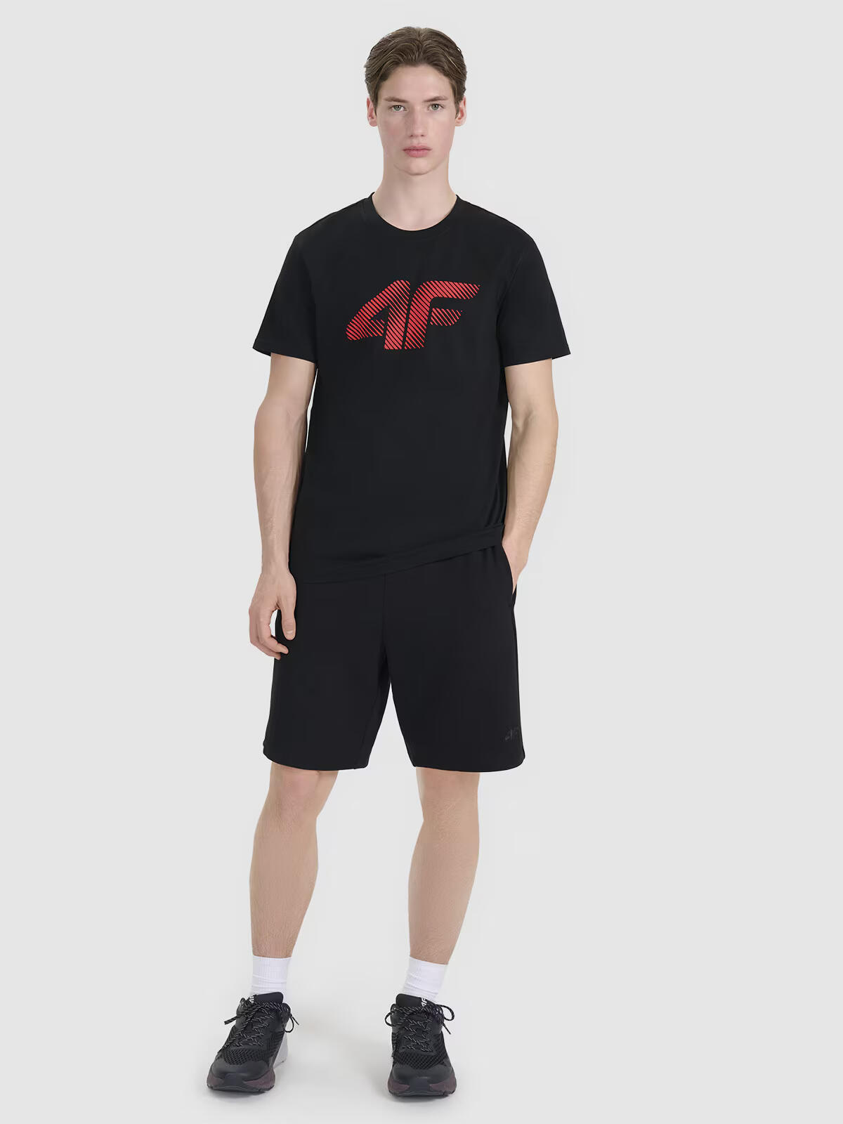 T-shirt regular z nadrukiem męski 4F 4FWMM00TTSHM2257 4/6