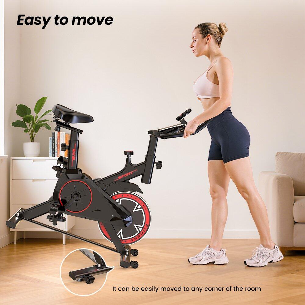 Formill QK-101 Bicicleta de casa silenciosa correia LCD ajustável 120kg 6/6
