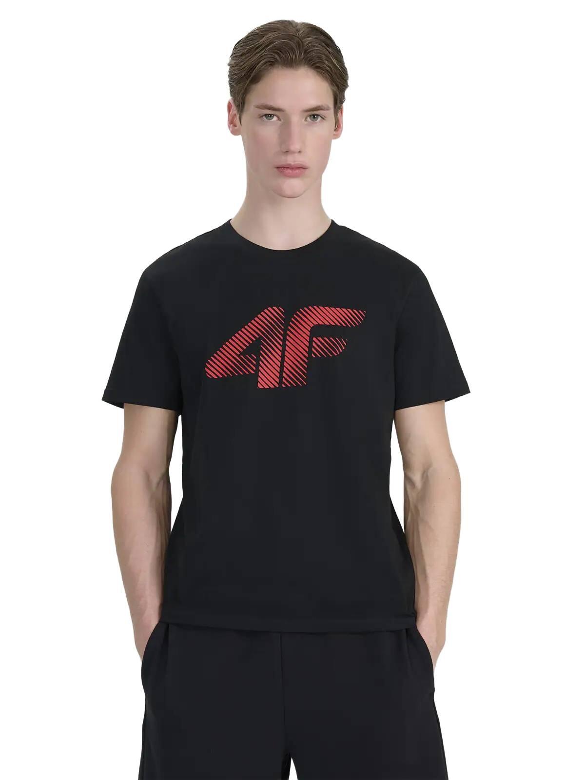 T-shirt regular z nadrukiem męski 4F 4FWMM00TTSHM2257 6/6
