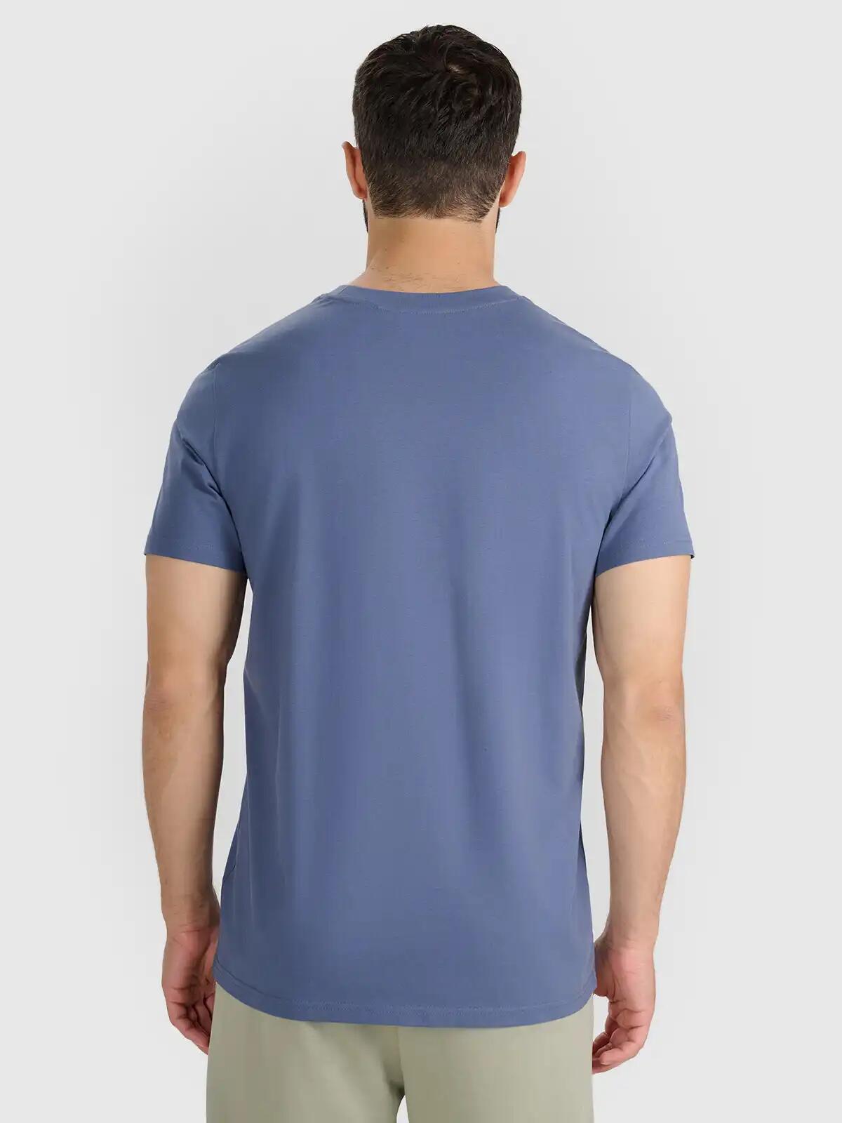 T-shirt regular z nadrukiem męski 4F 4FWMM00TTSHM2257 6/7