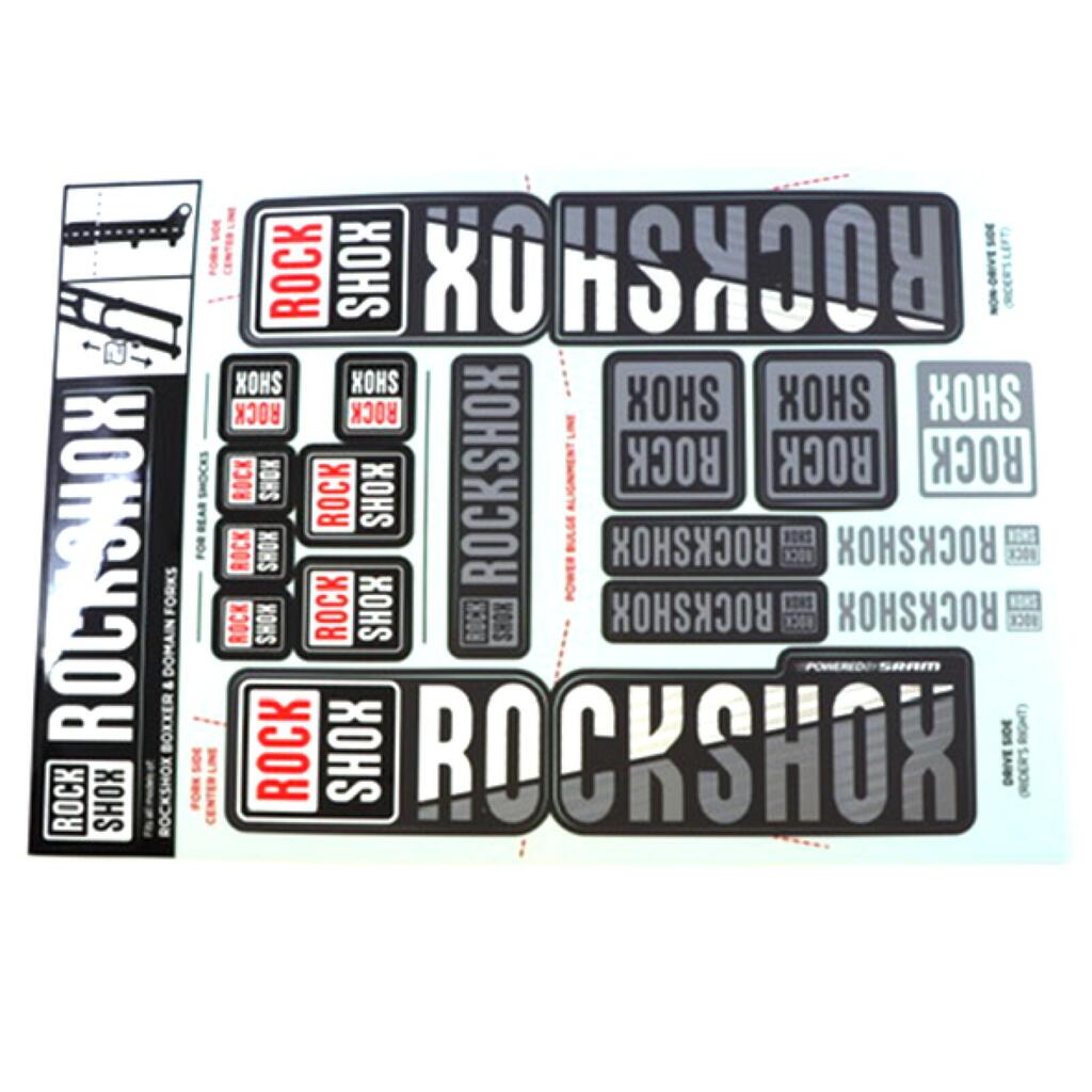 RockShox Fork Decal Kit 35 mm Dual Crown MY18, white