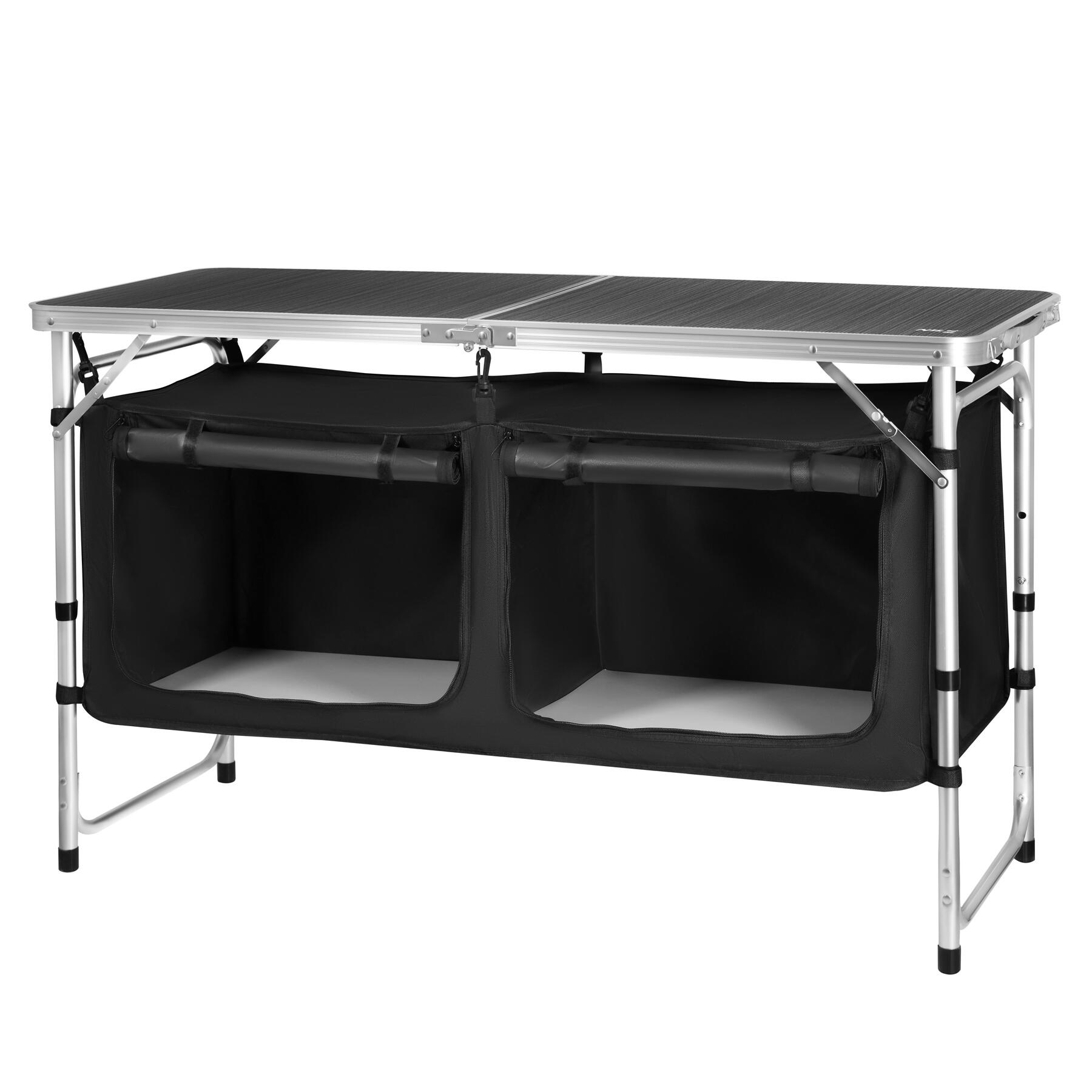 Campingtafel/multifunctionele tafel NC3405 van Nils Camp met opbergkast 4/7