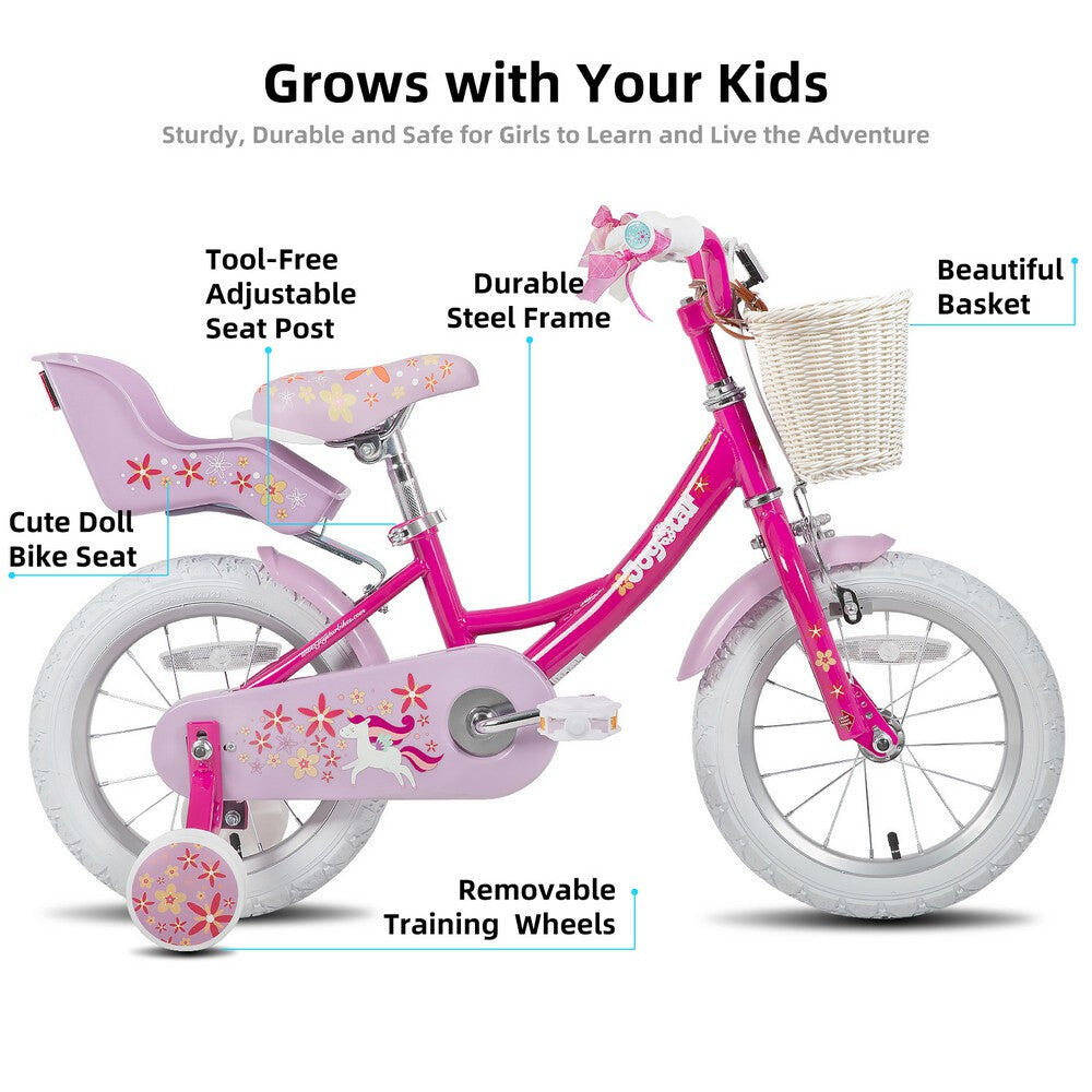 Fille Cyclisme Vélo Enfant avec petites roues panier porte-poupée 16" 2/5