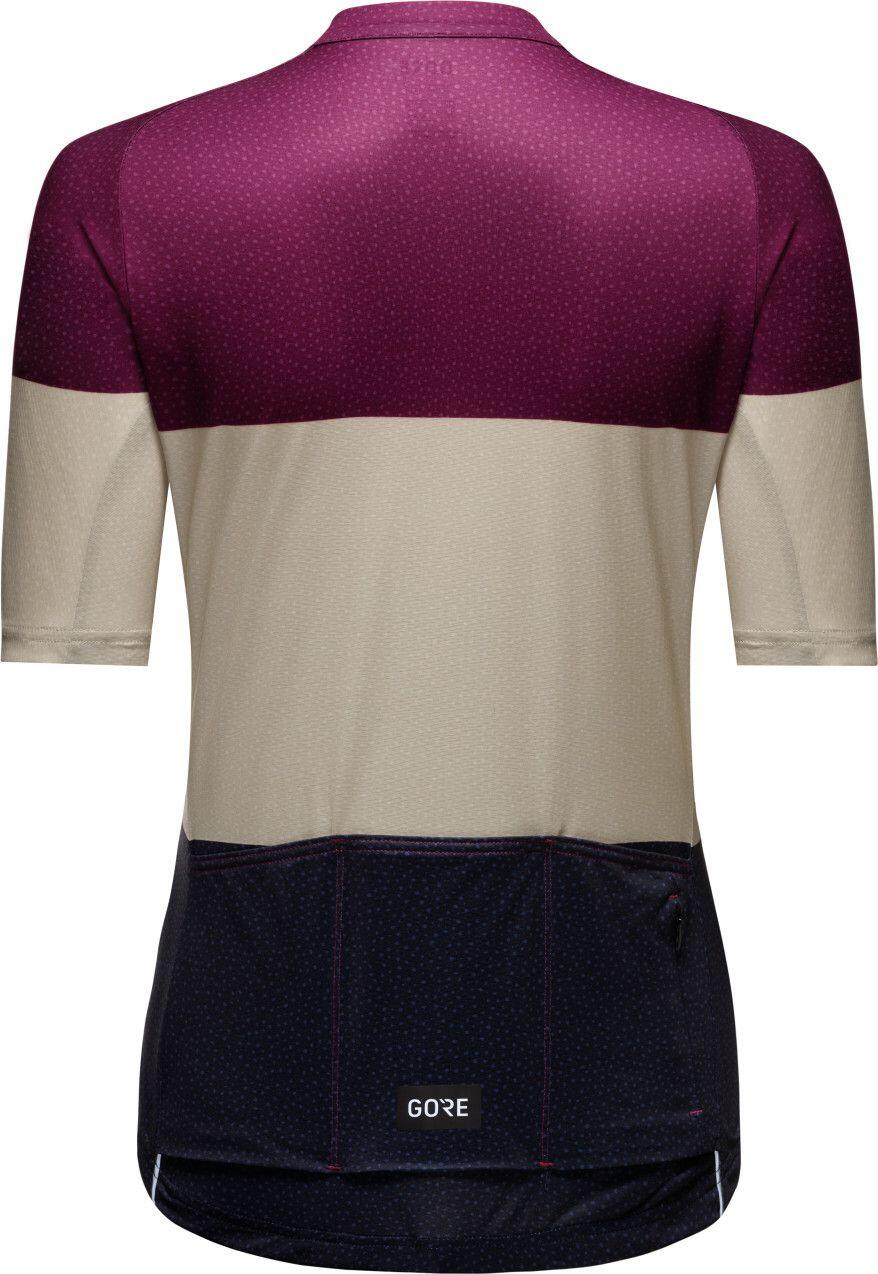 Maillot de manga corta Gore Wear Spirit Stripes Violeta/Beige 2/3