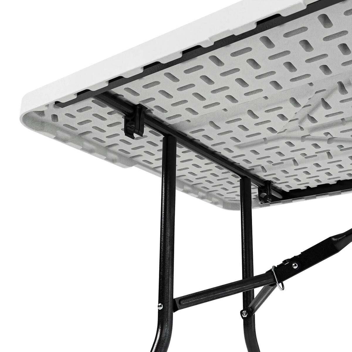 Inklapbare picknickset - tuintafel met 2 banken - weerbestendig - Wit 3/6