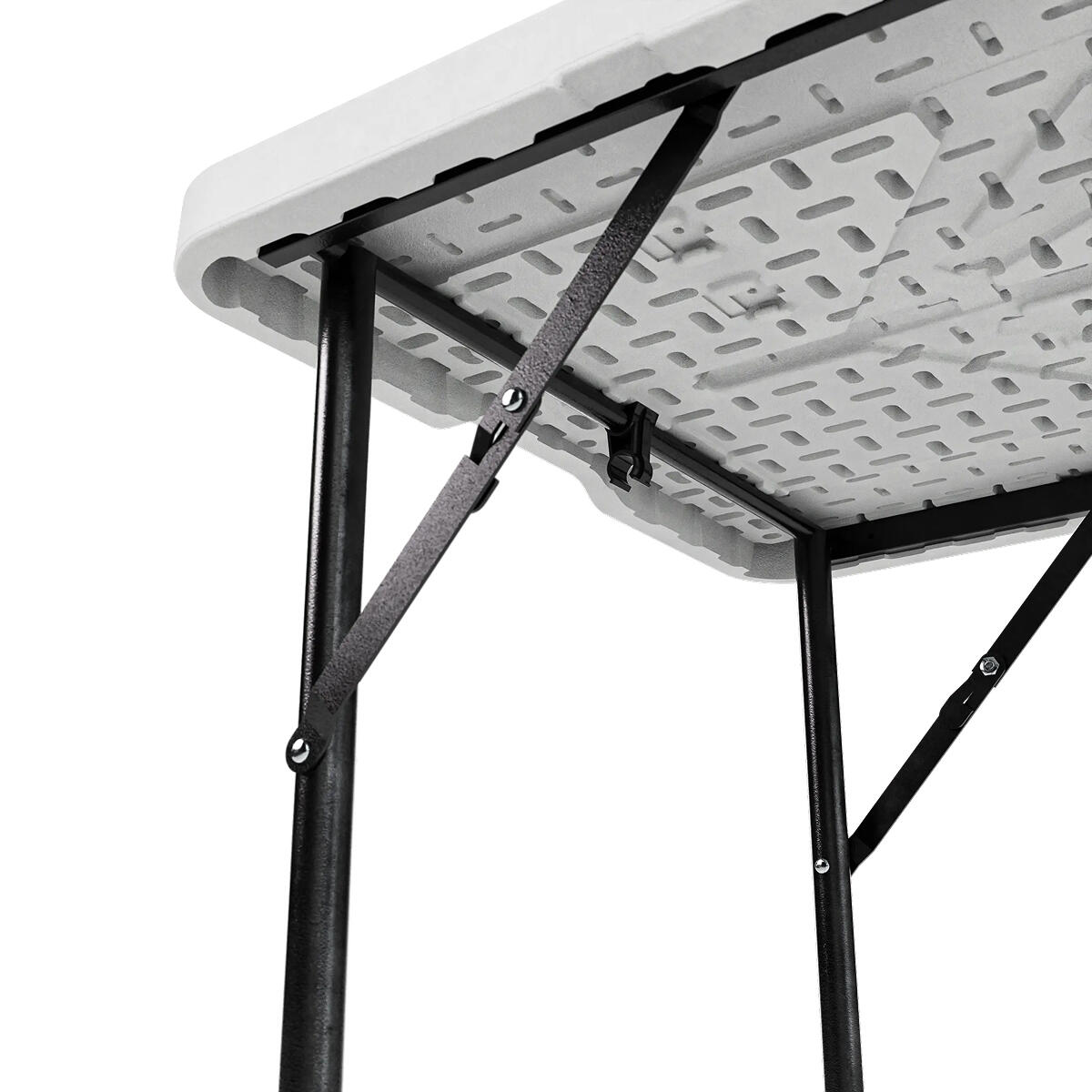 Inklapbare picknickset - tuintafel met 2 banken - weerbestendig - Wit 3/6