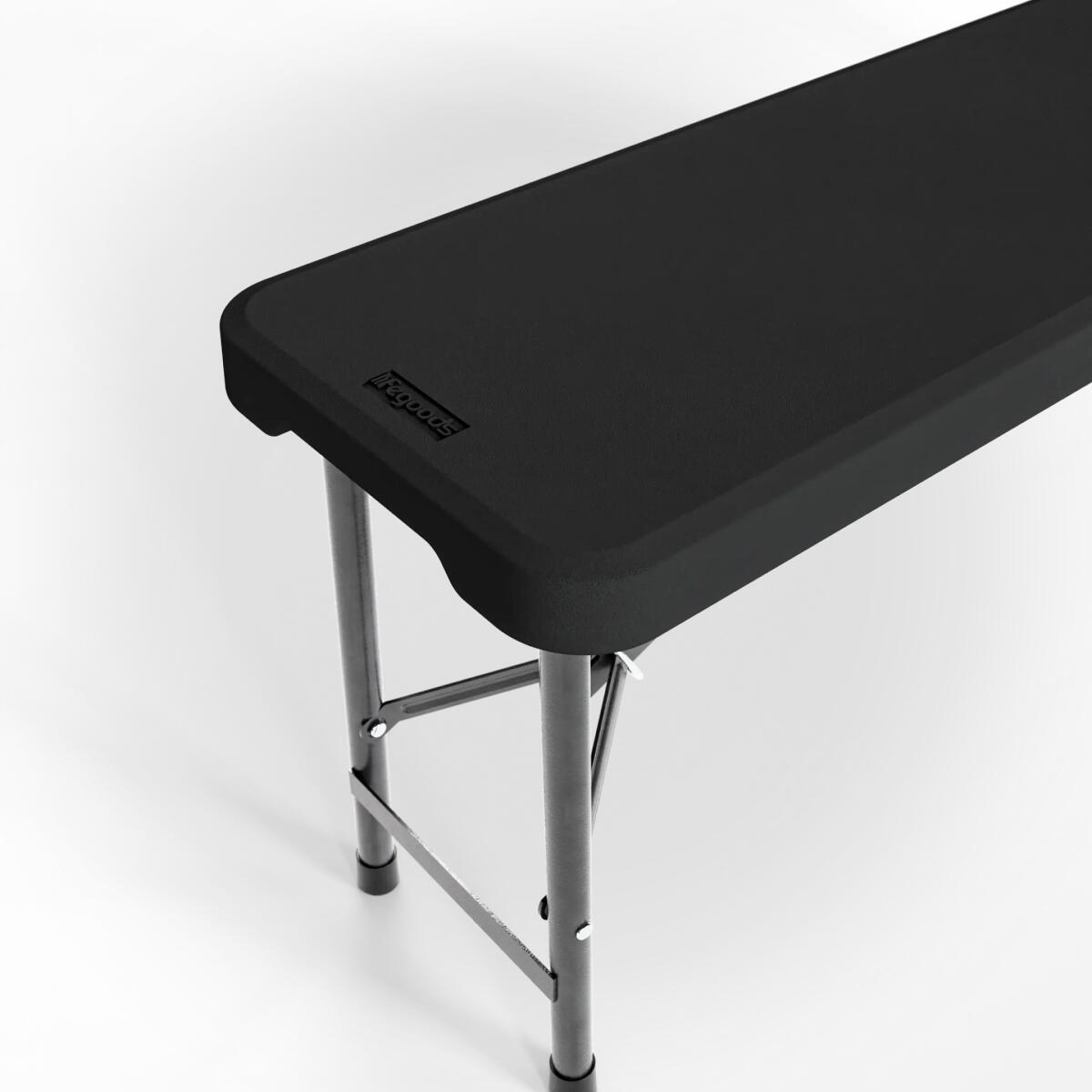 Inklapbare picknickset - tuintafel met 2 banken - weerbestendig - Zwart 3/6
