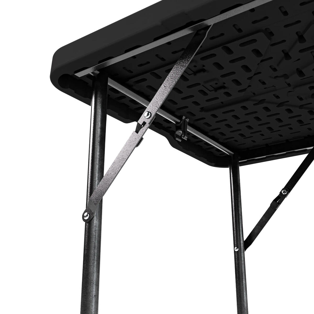 Inklapbare picknickset - tuintafel met 2 banken - weerbestendig - Zwart 4/6