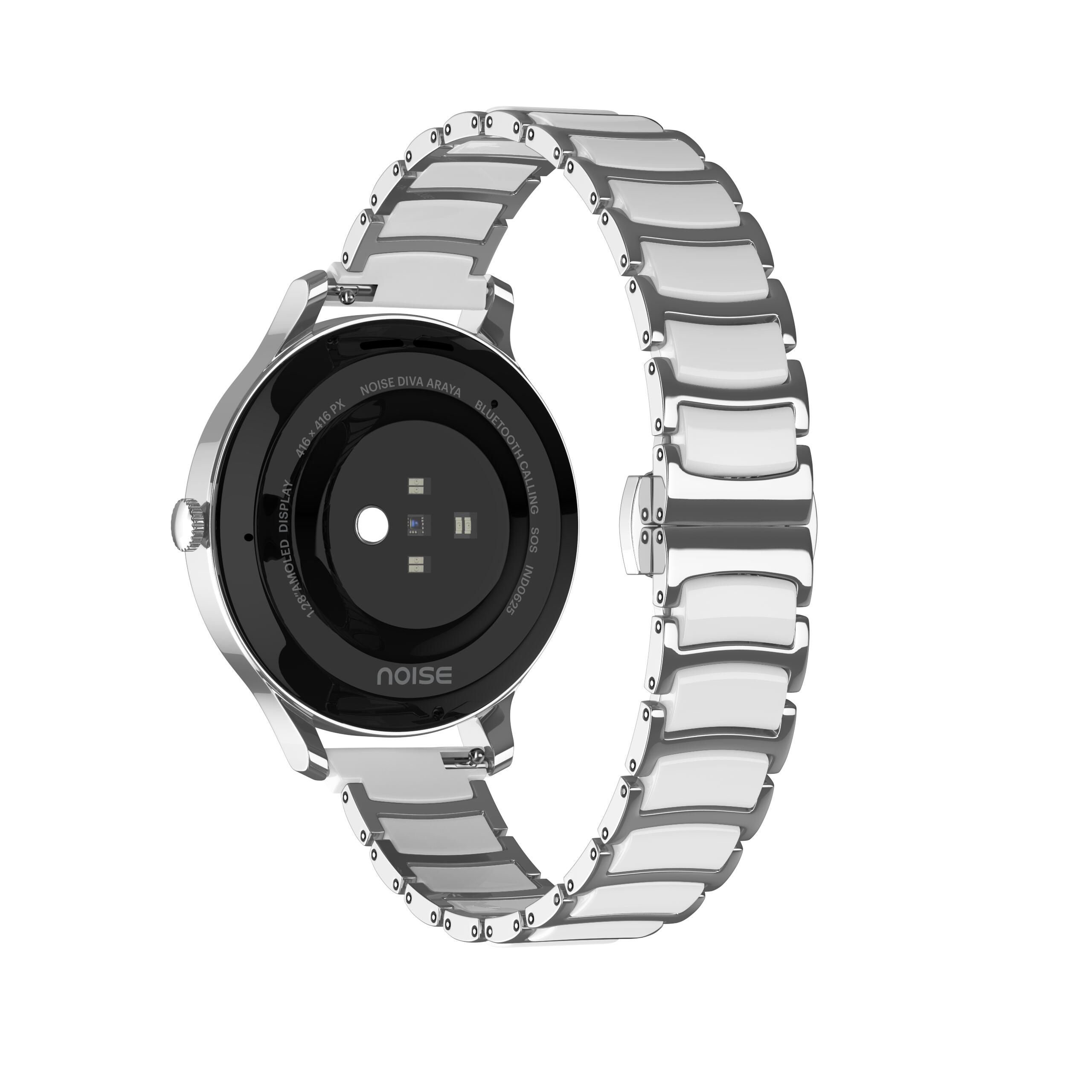 Slimme Horloge Smartwatch NOISE Diva Araya Zilver Ceramic 3/7