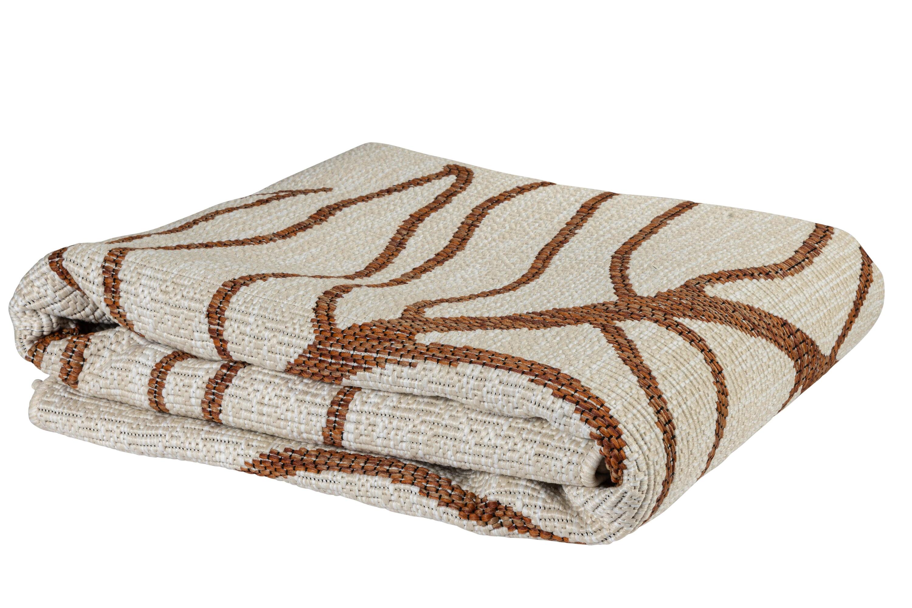 Buitentapijt XXL 240x530 cm Terra uv-bestendig opvouwbaar Carros 6/7
