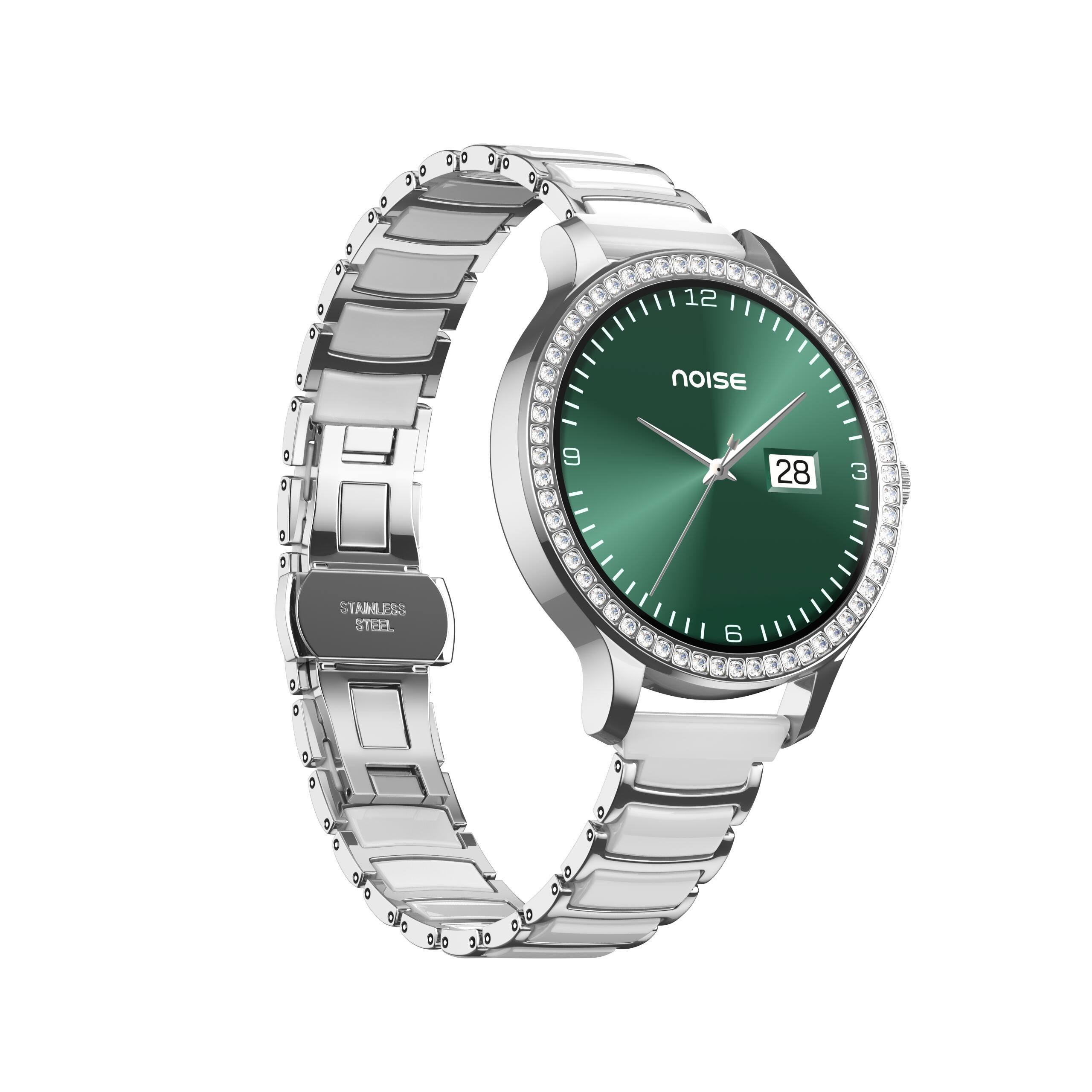 Slimme Horloge Smartwatch NOISE Diva Araya Zilver Ceramic 2/7