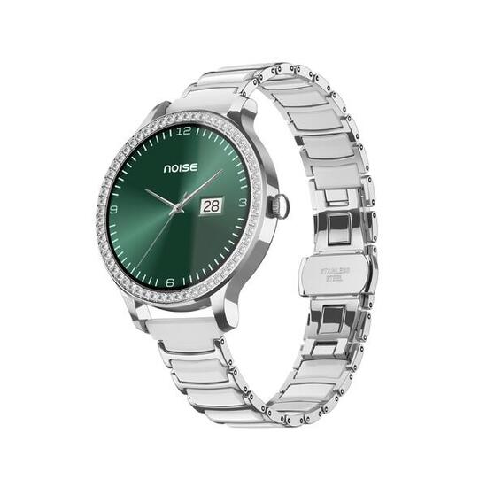 Slimme Horloge Smartwatch NOISE Diva Araya Zilver Ceramic