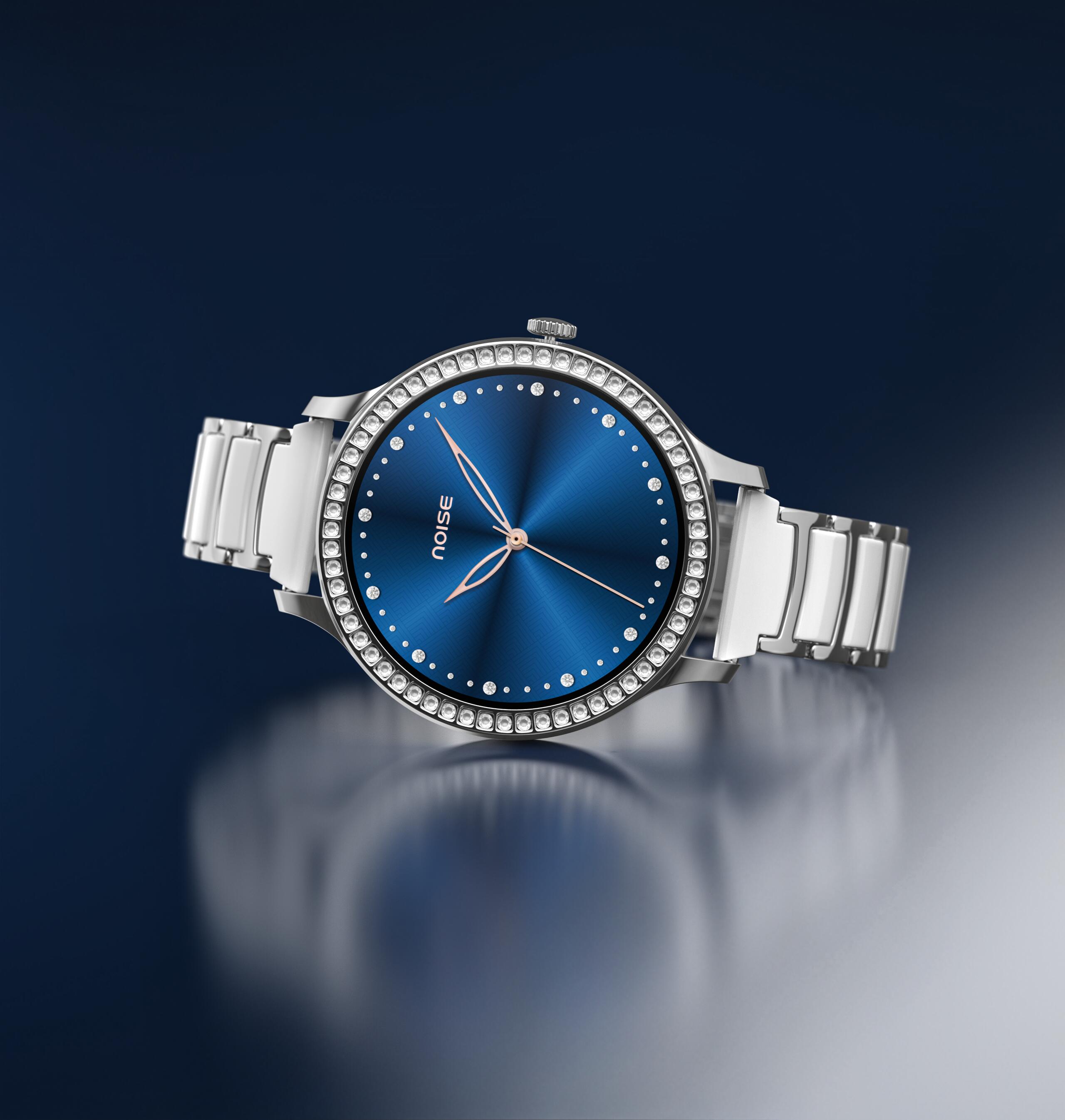 Slimme Horloge Smartwatch NOISE Diva Araya Zilver Ceramic 7/7