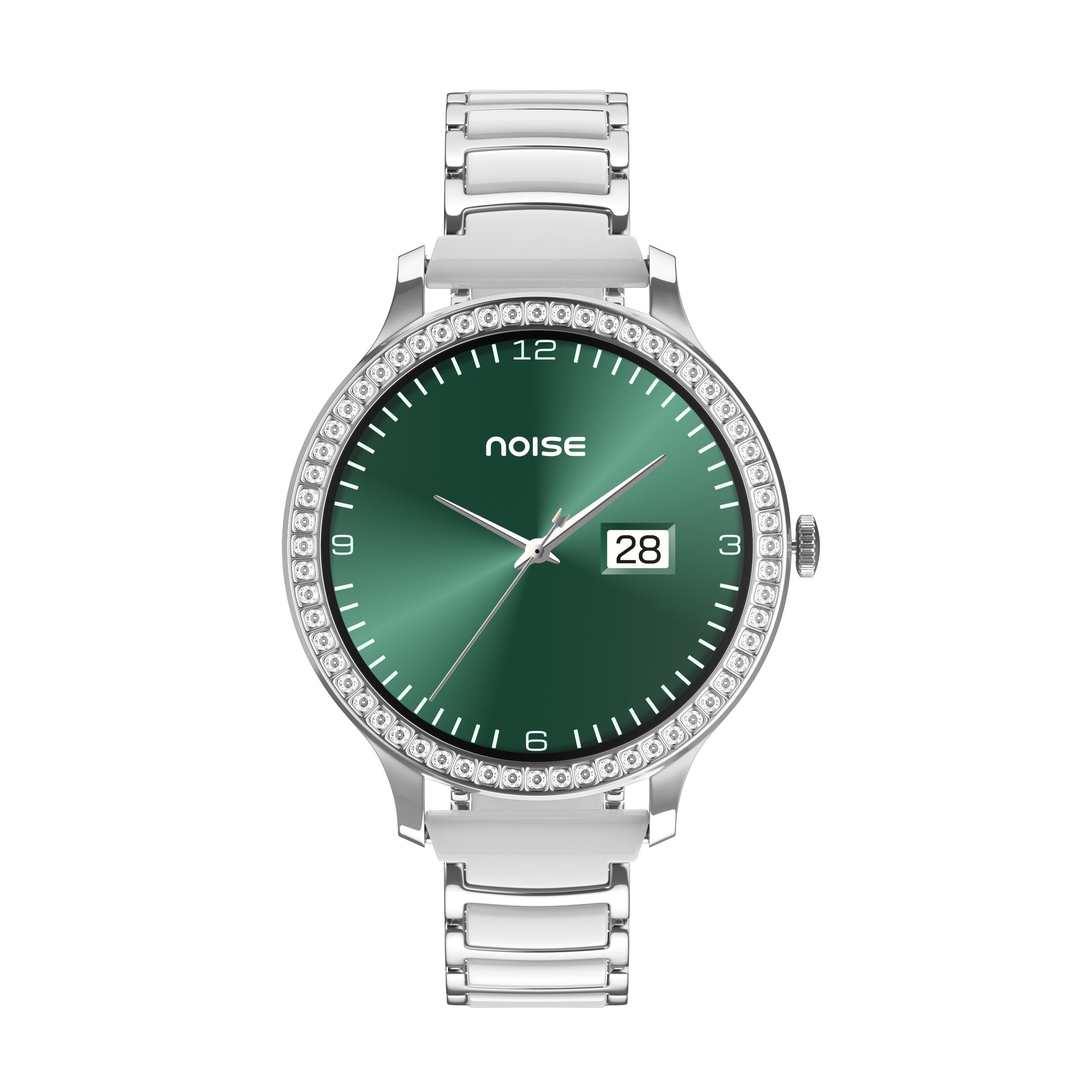 Slimme Horloge Smartwatch NOISE Diva Araya Zilver Ceramic 4/7