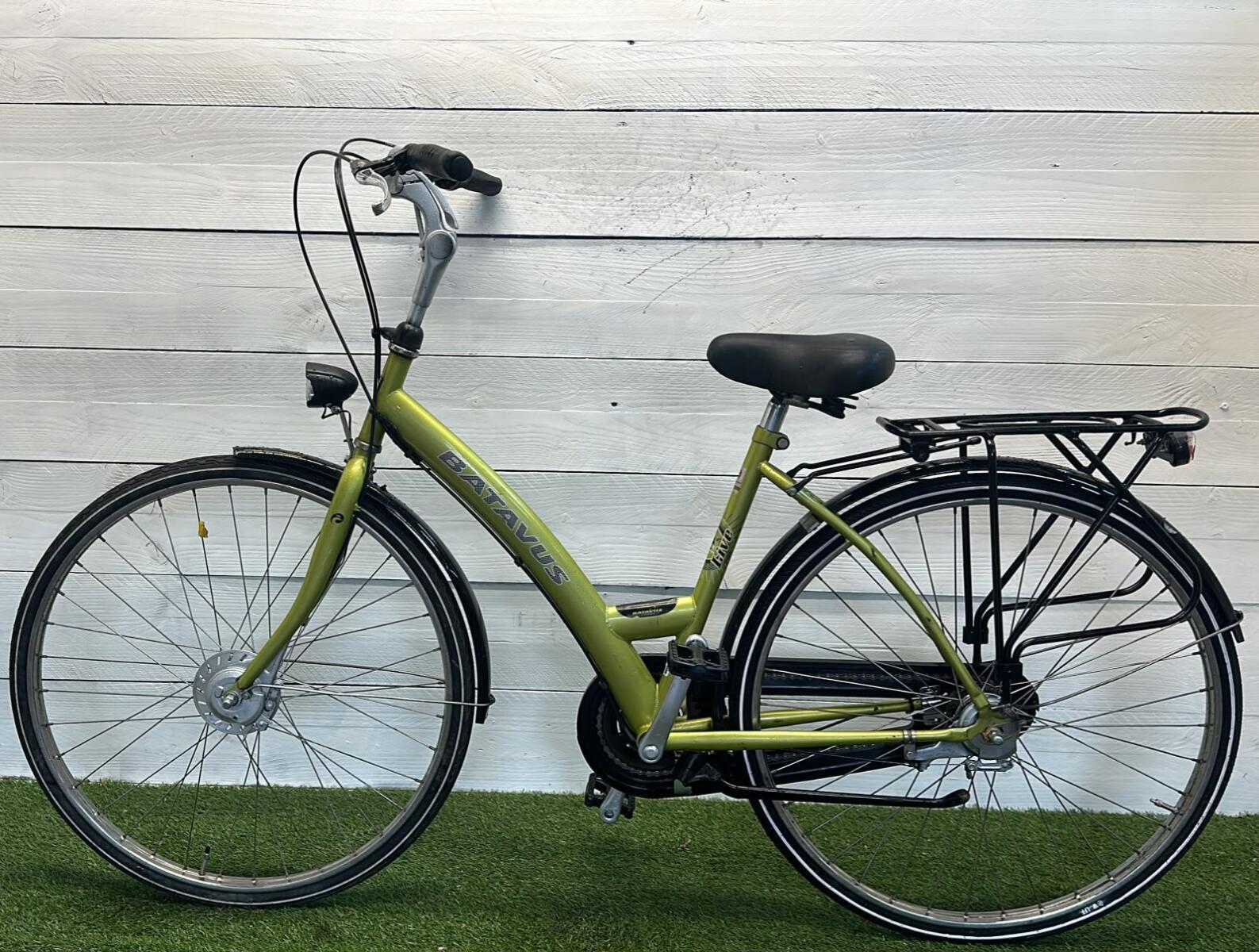 Batavus stadsfiets 28" groen - dames, gereviseerd, met verlichting 2/3
