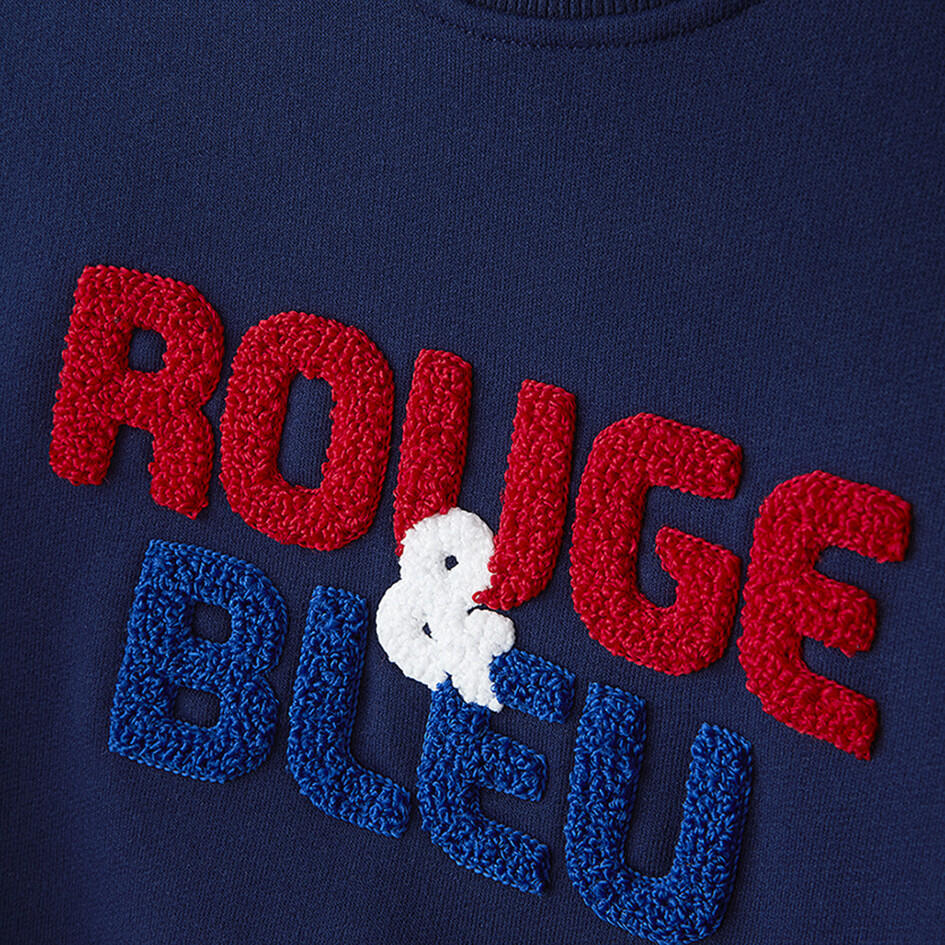 Sweatshirt -Rouge & Bleu- Bleu Marine Enfant 4/5