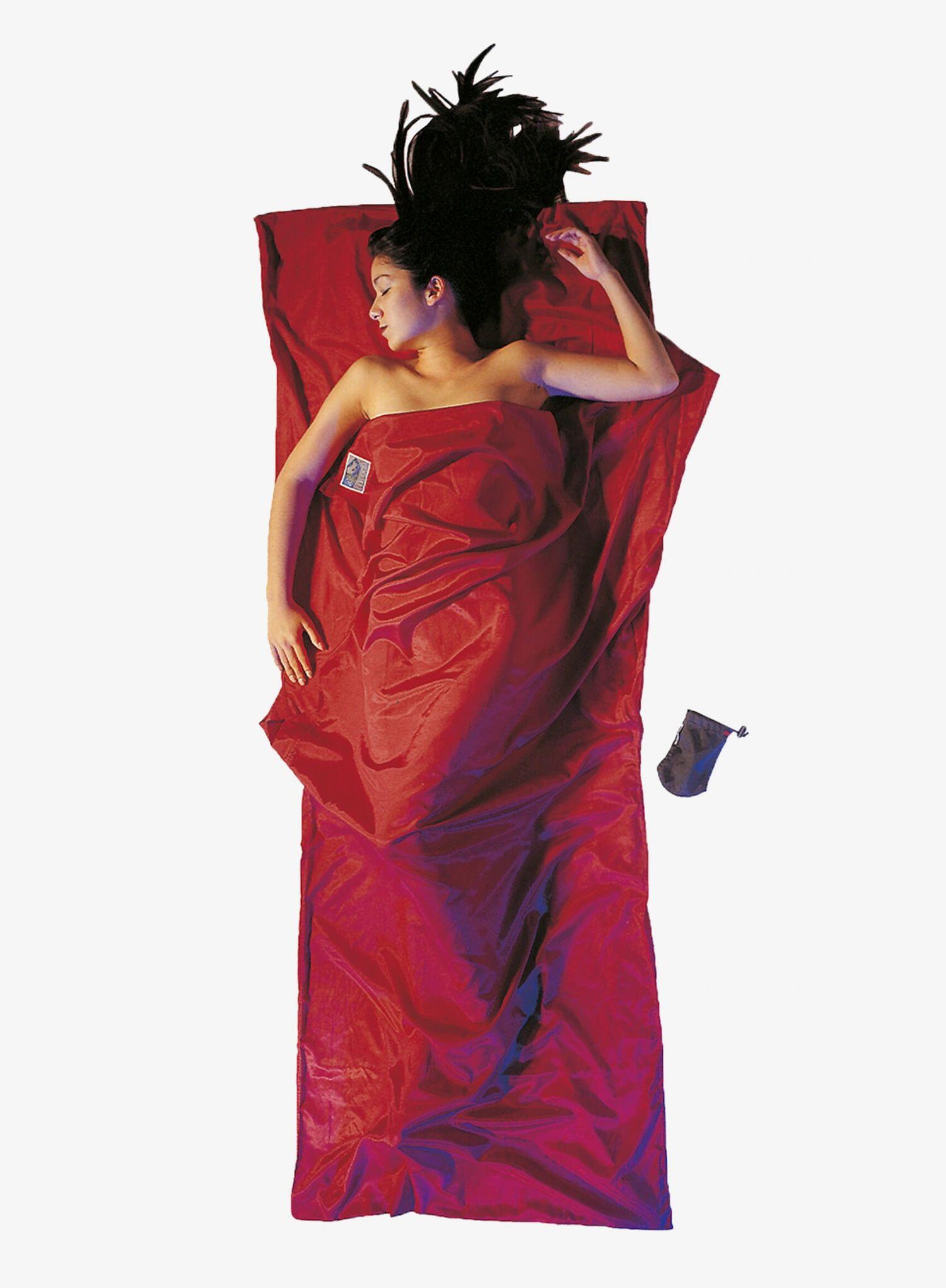 Wkładka do śpiwora Cocoon TravelSheet - Silk/Cotton - monks red 2/6