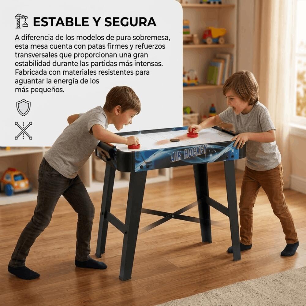 Table de jeu DEVESSPORT | Air Hockey sur pieds | Compacte (69 x 37 x 60 cm) 4/5