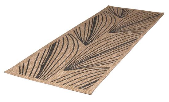 Outdoor-Läufer 80x230 cm Braun UV-beständig faltbar - Human Comfort Carros