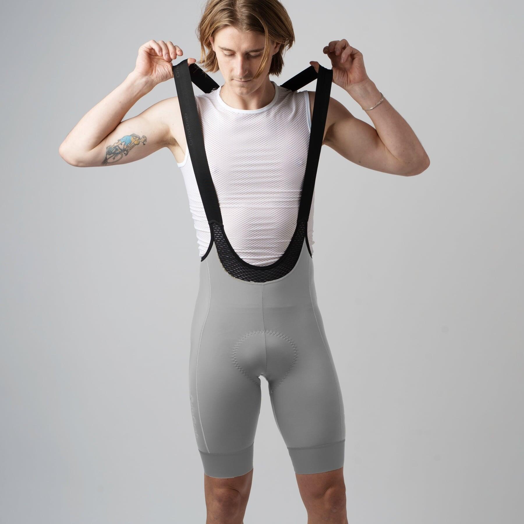 Short de cyclisme pour homme avec bretelles PACR GripGrab, gris - Taille 2XL 3/6