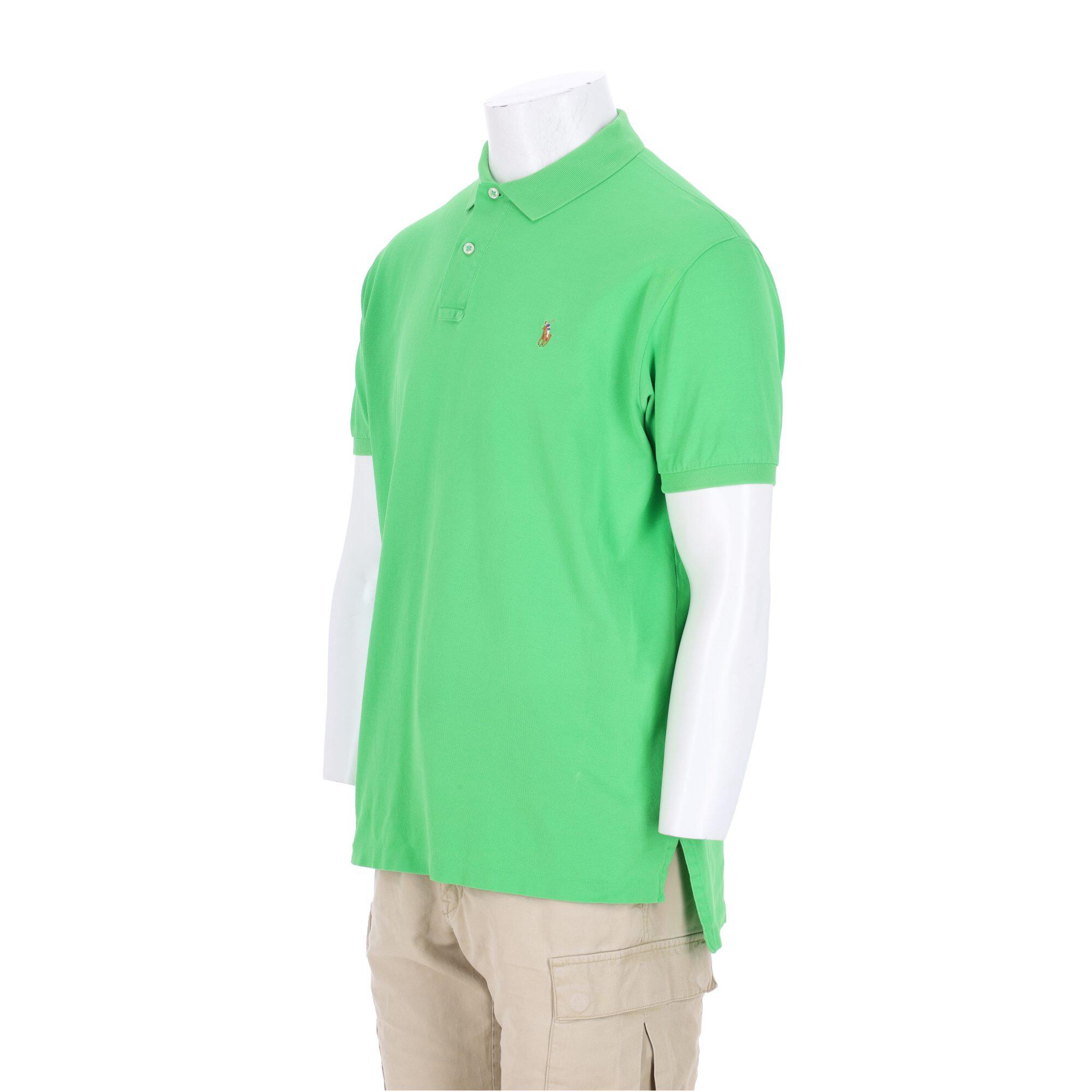 Polo maniche corte uomo verde fluo Polo Ralph Lauren 4/7