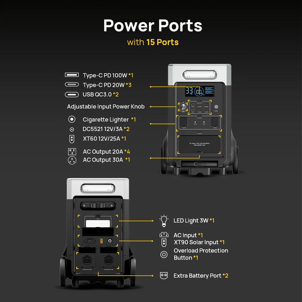 AFERIY P310 Estación de energía portátil - 3600W, 3840Wh 3/7