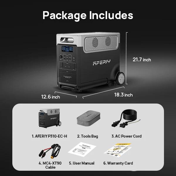 AFERIY P310 Estación de energía portátil - 3600W, 3840Wh 2/7