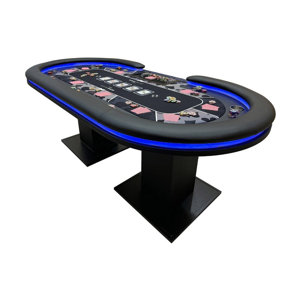 Stół do pokera FLUSH LED - dla 9 osób 4/6