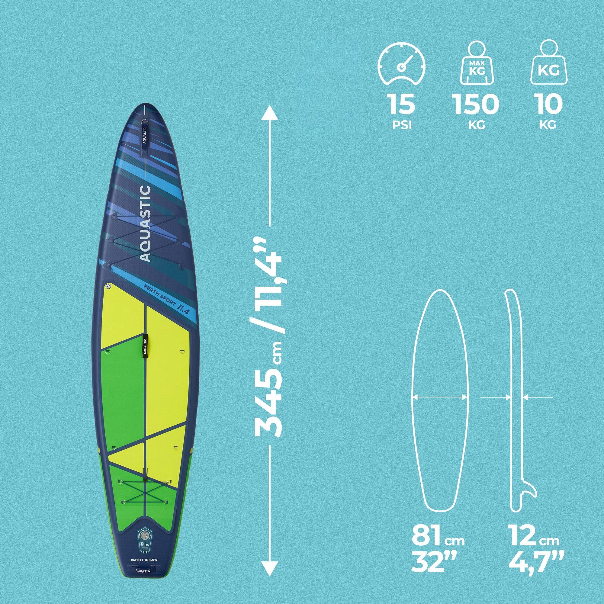 Zestaw deska SUP pompowana AQUASTIC Perth Sport 11'4" MSL 3/7