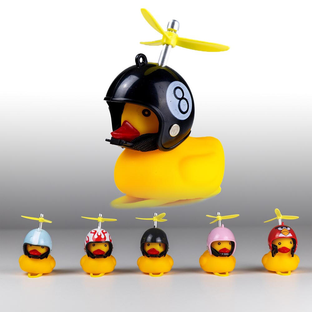 Dzwonek rowerowy, lampka kaczka czerwony kask ROXAR 4/4