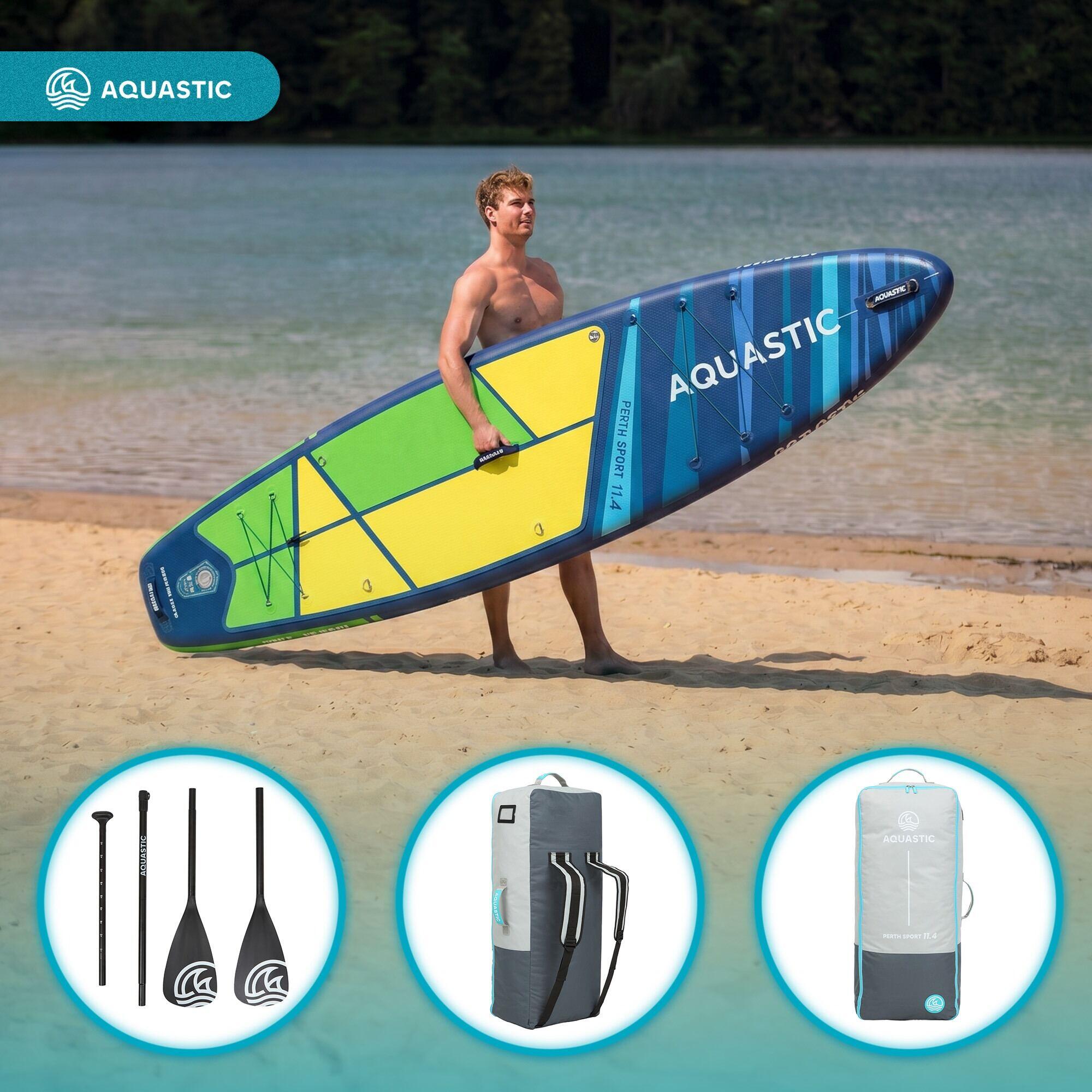 Zestaw deska SUP pompowana AQUASTIC Perth Sport 11'4" MSL 4/7