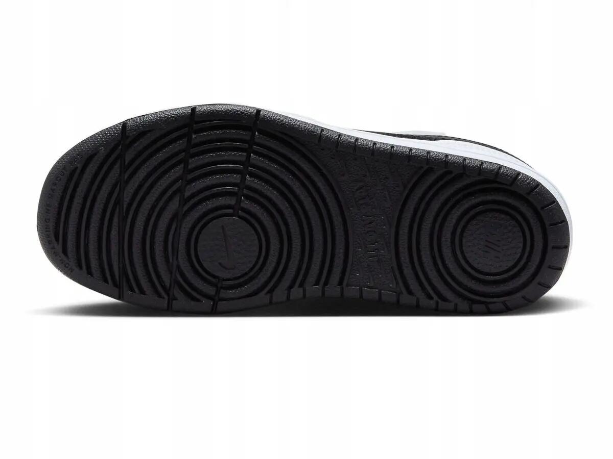 Scarpe sportive per bambini NIKE COURT BOROUGH, bianche e nere 7/7