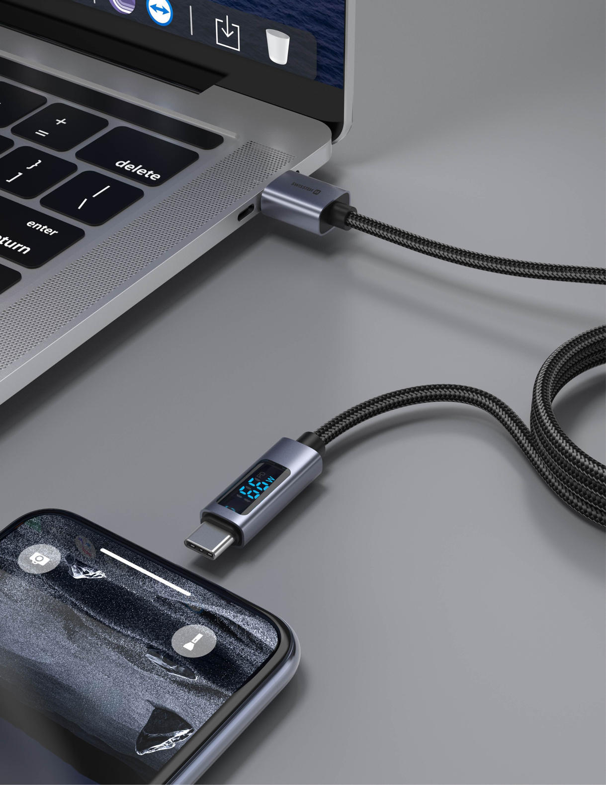 Cabo SWISSTEN LCD USB-C para USB-A 1,5 m 3/3