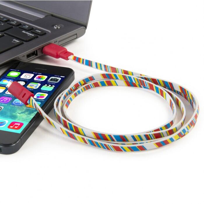 Cabo TUCANO Flat Fantasy USB-microUSB 1,2 m 3/3