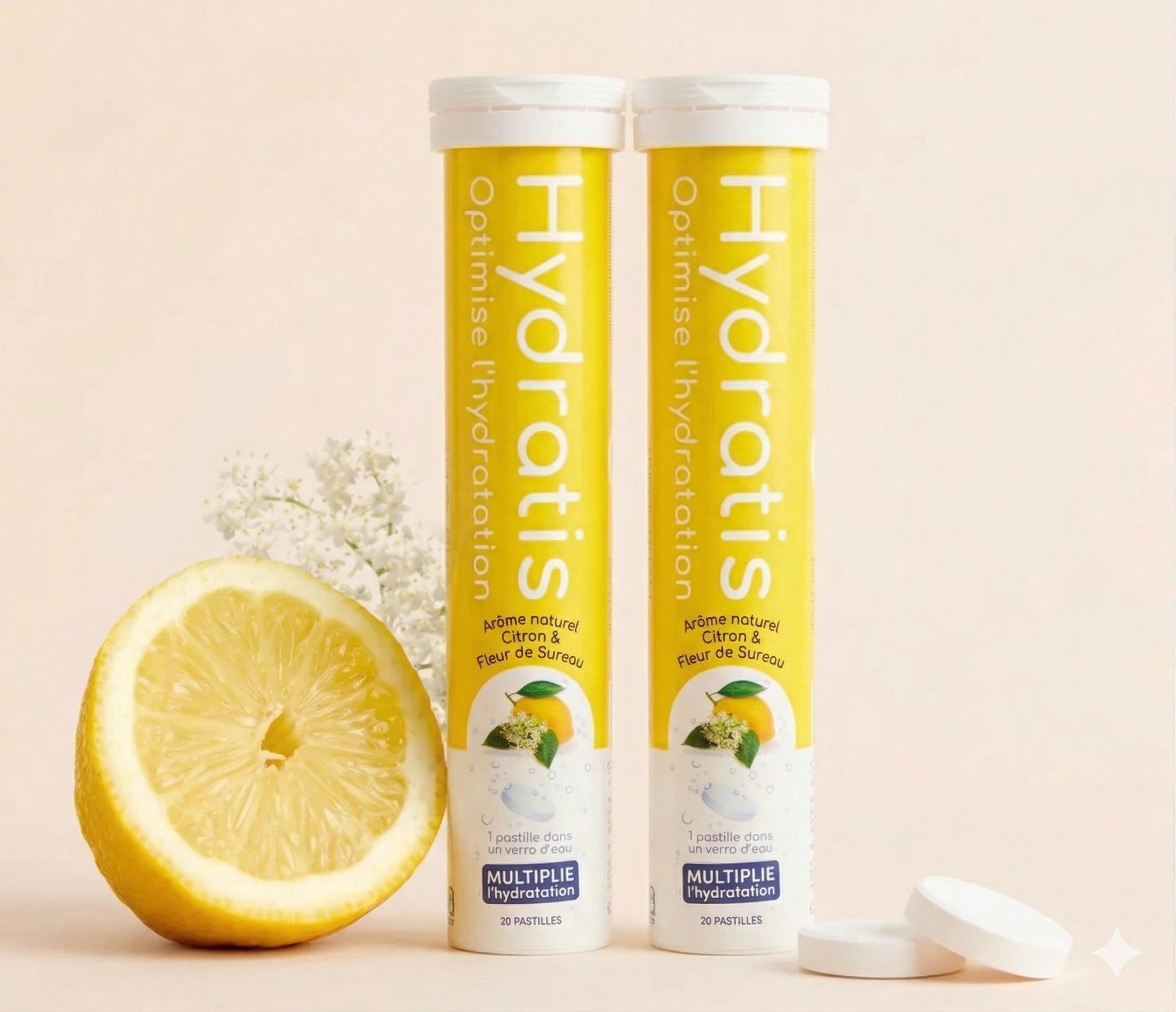 PACK 2 tubes - Boisson avec Électrolytes - Isotonique - Citron & Sureau 1/7