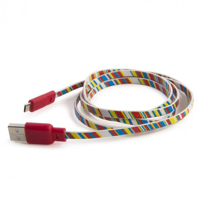 Cabo TUCANO Flat Fantasy USB-microUSB 1,2 m 2/3