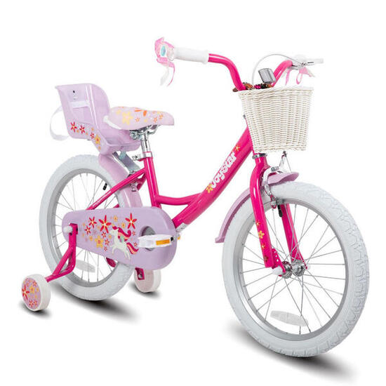Fille Cyclisme Vélo Enfant avec petites roues panier porte-poupée 18