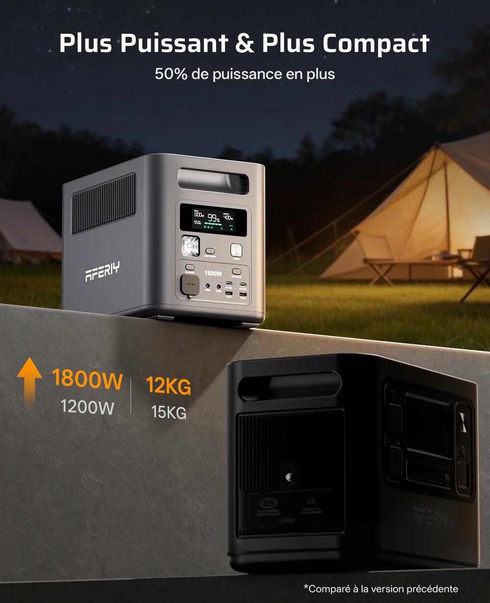 AFERIY P180 Estación de energía portátil - 1800W, 1024Wh 3/7