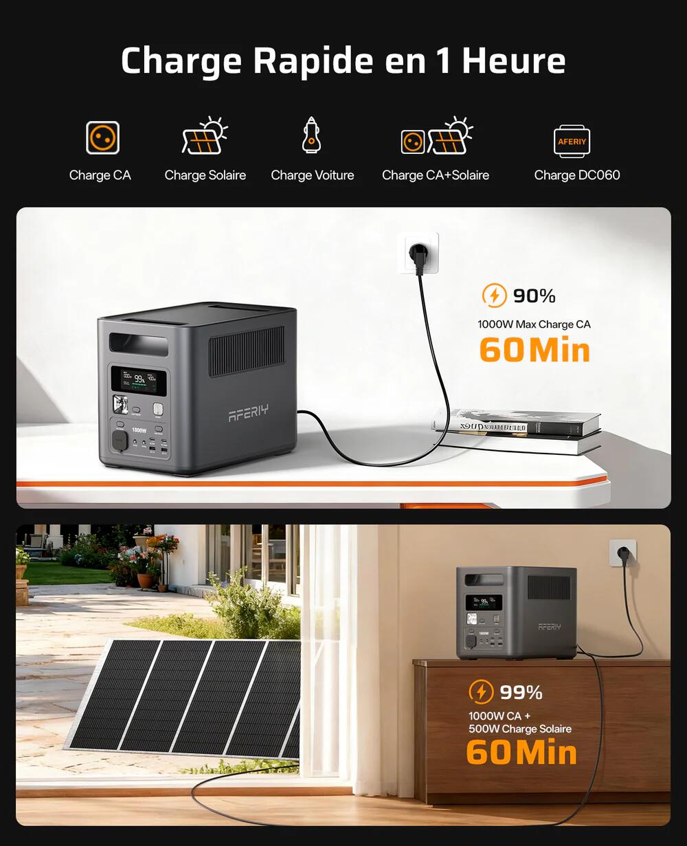 AFERIY P180 Estación de energía portátil - 1800W, 1024Wh 5/7