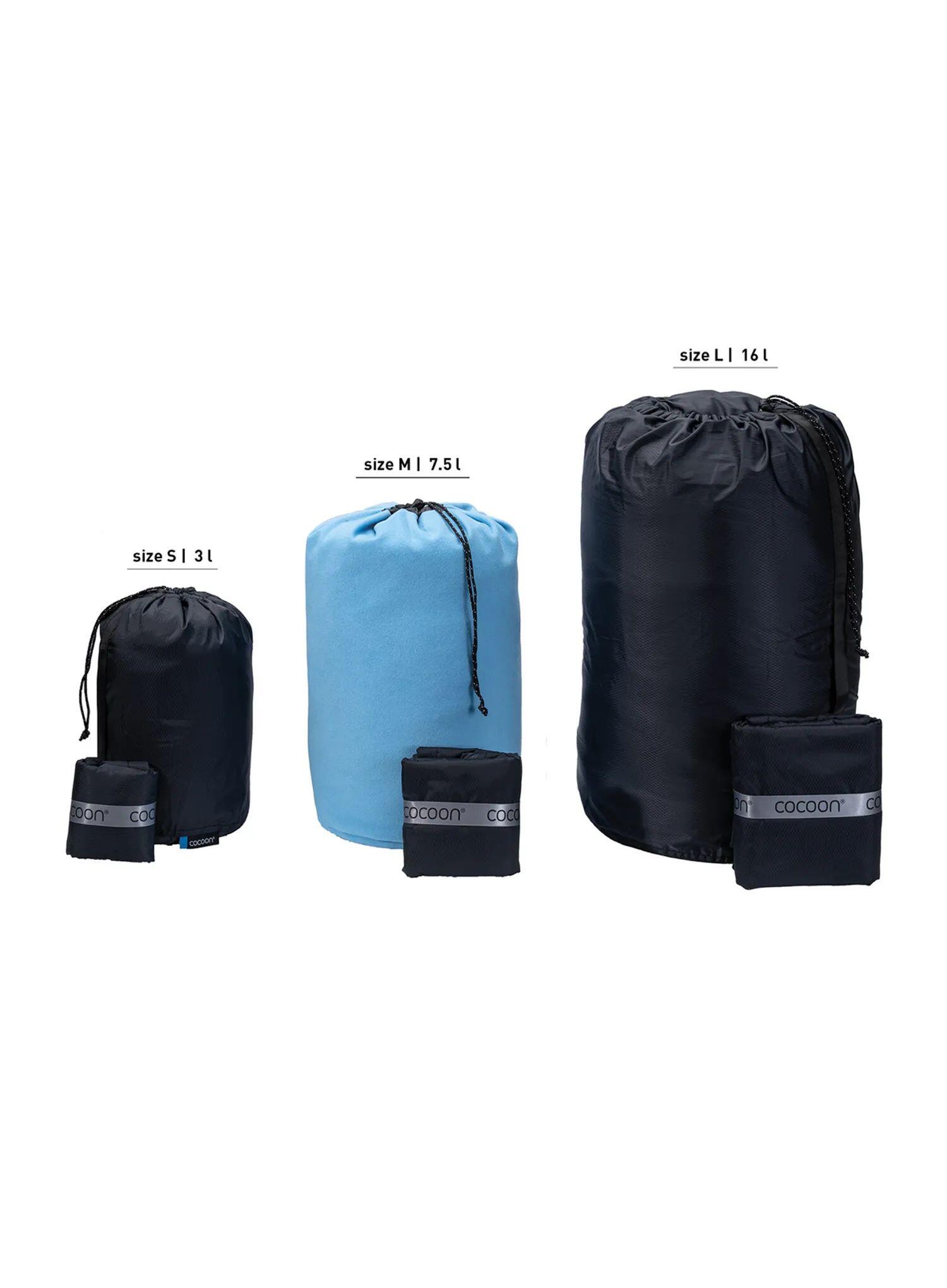 Worek bagażowy Cocoon Pillow and Stuff Sack L - phantom black/light blue 5/7