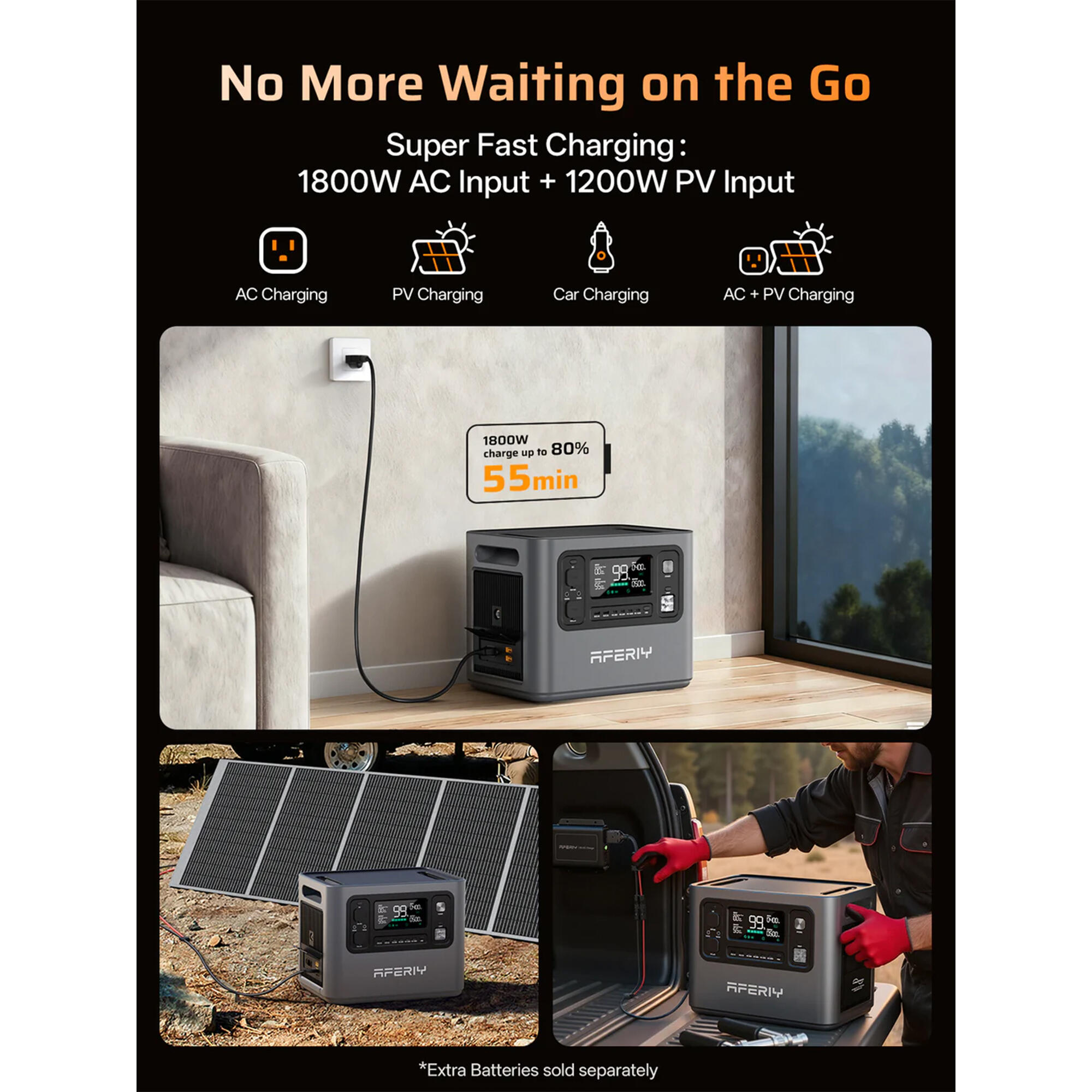 AFERIY P280 Tragbare Powerstation - 2800W, 2048Wh 2/7